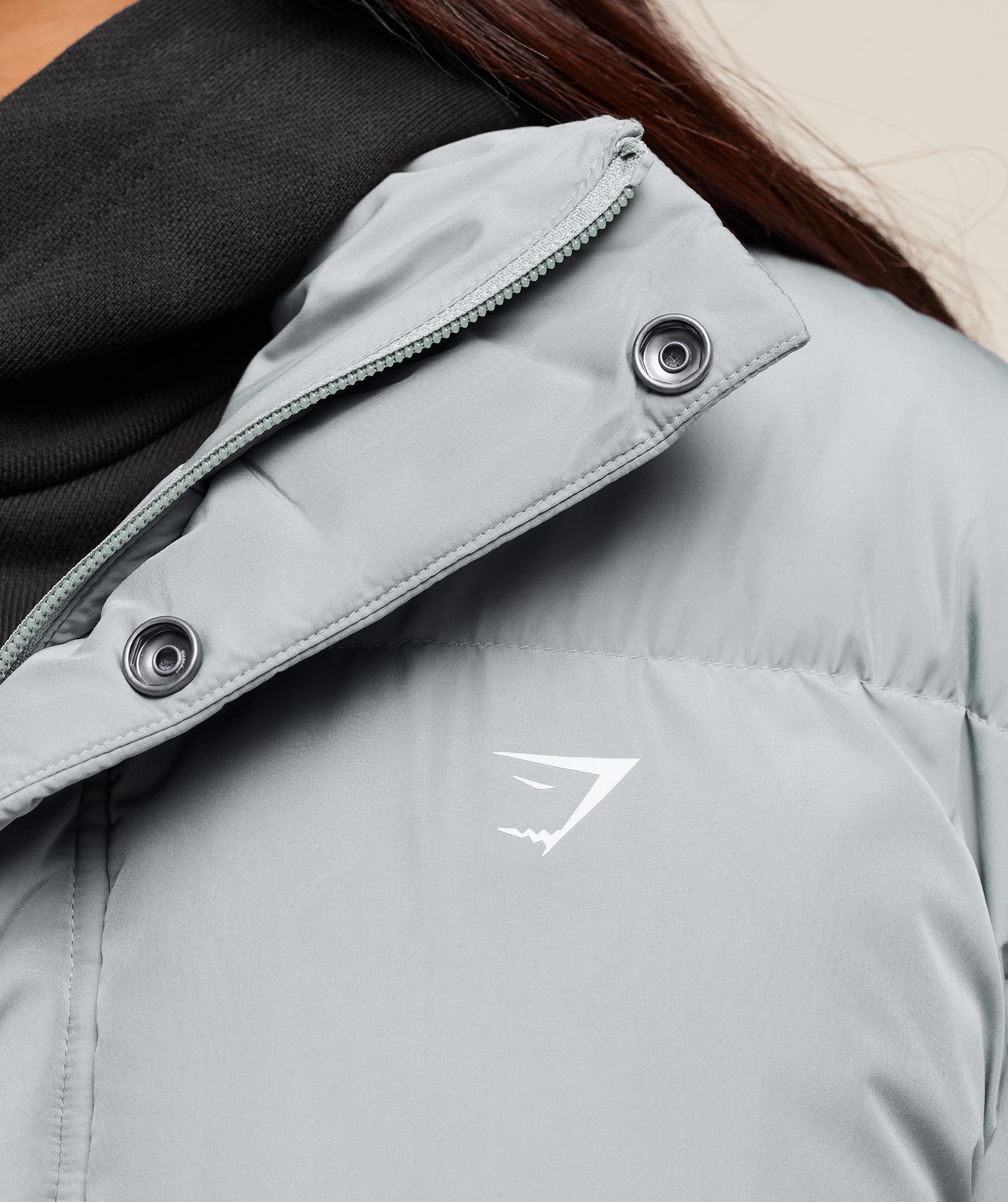 Gymshark Puffer Jacket - Denim Grey - Image 7