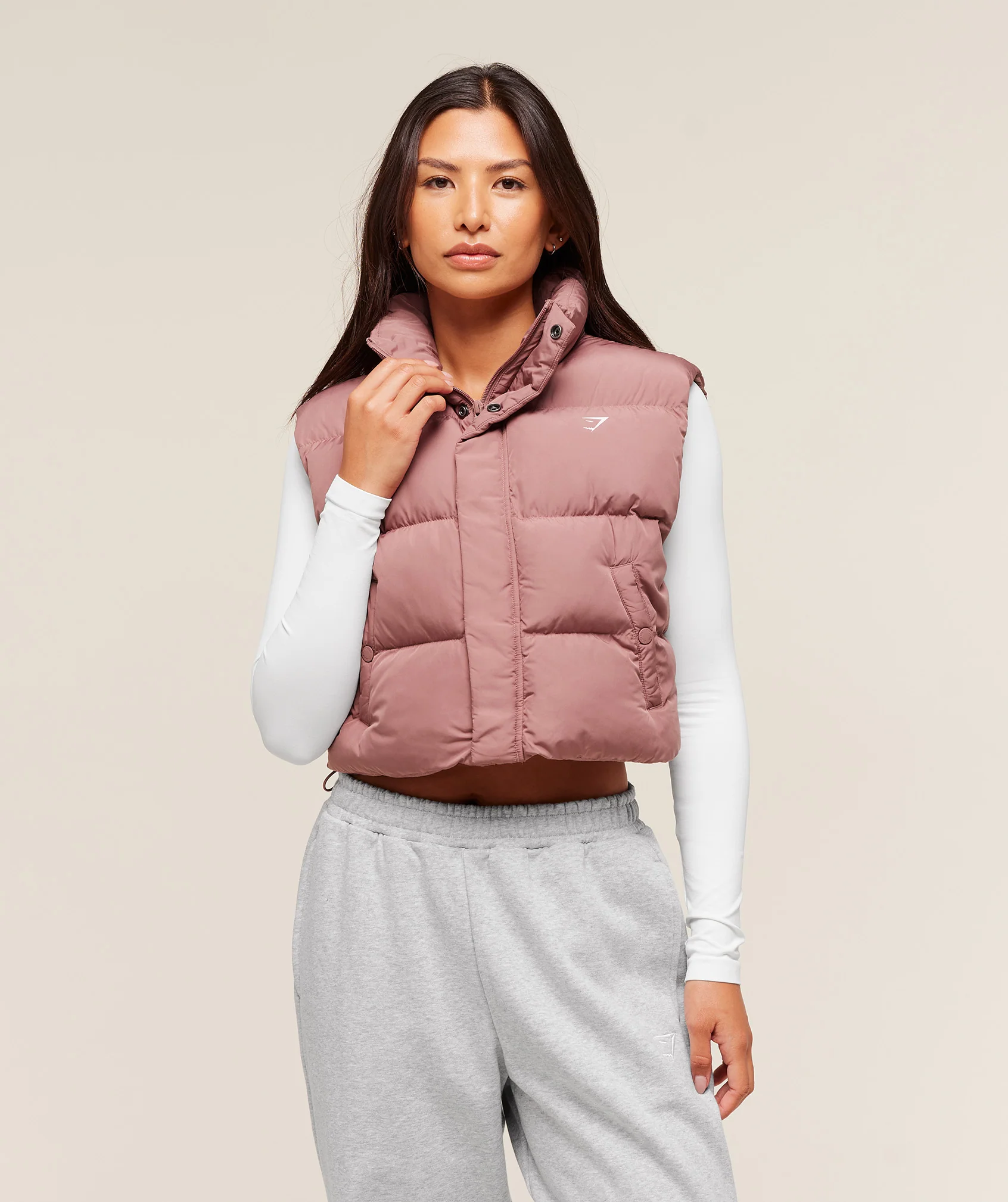Gymshark Puffer Vest - Brick Brown