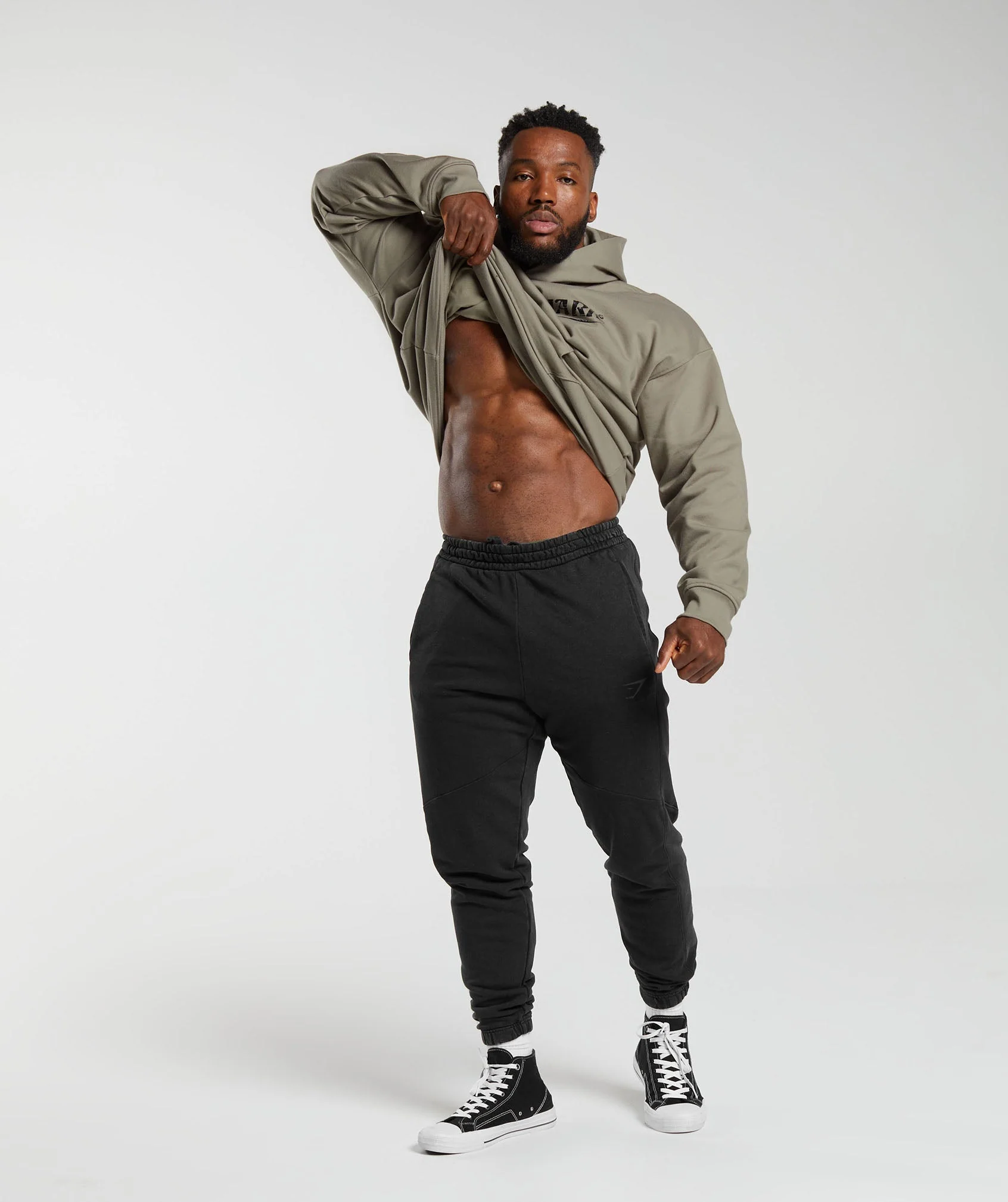 Gymshark Pump Cover Hoodie - Linen Brown - Image 4