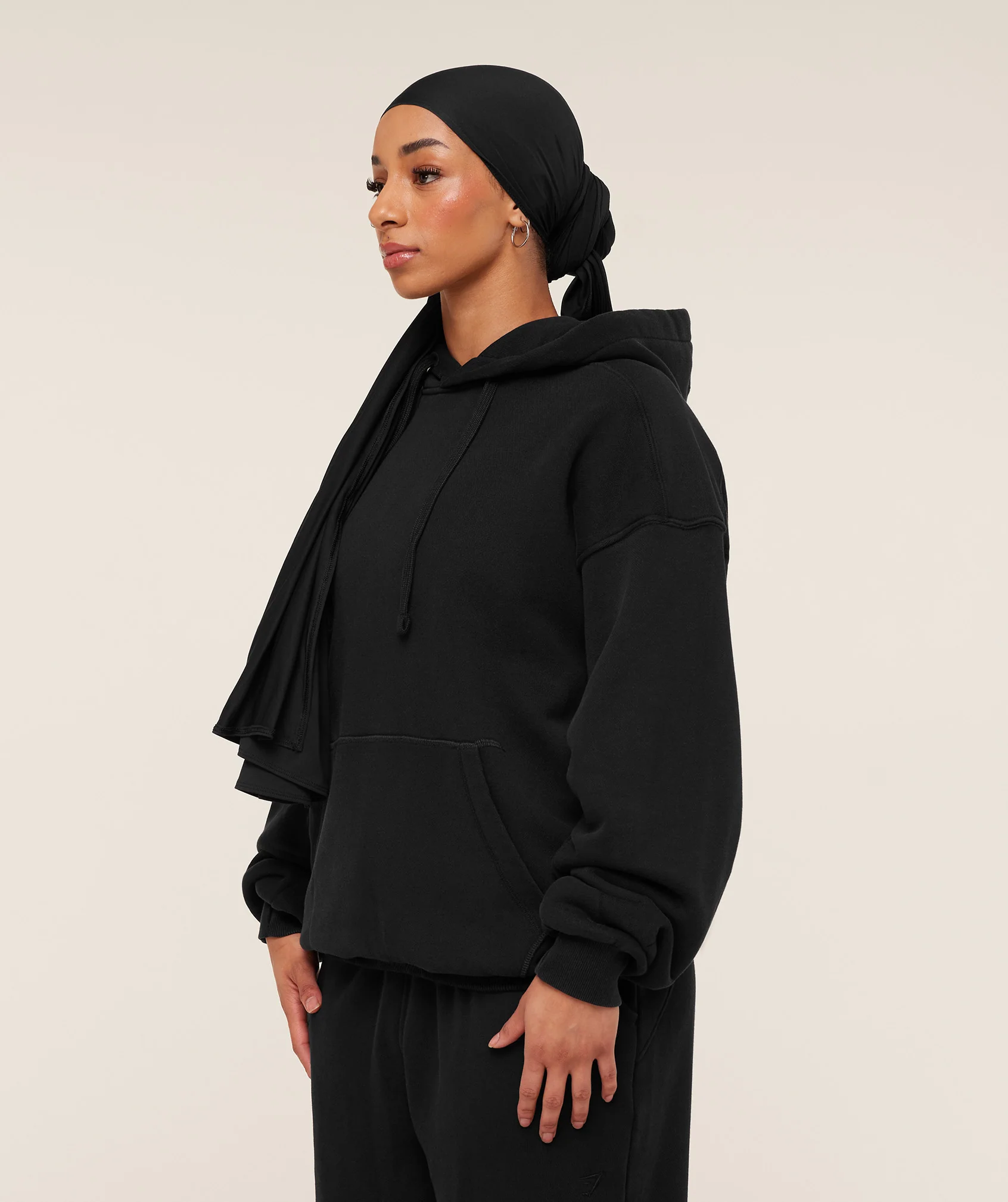 Gymshark Pump Cover Structured Fleece Hoodie - Black/Wash - Image 3