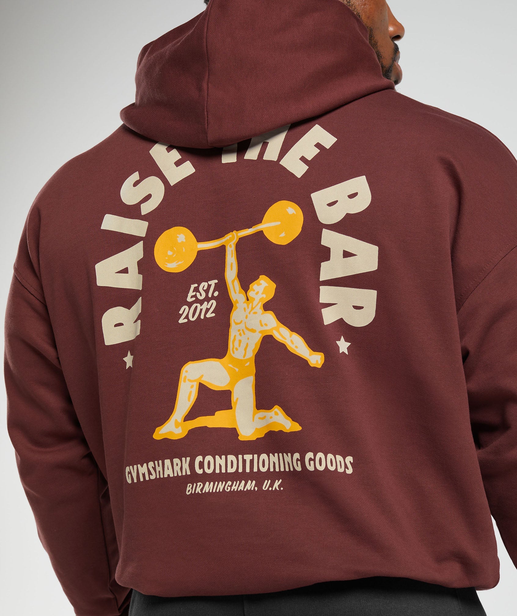 Gymshark Raise the Bar Hoodie - Burgundy Brown - Image 6