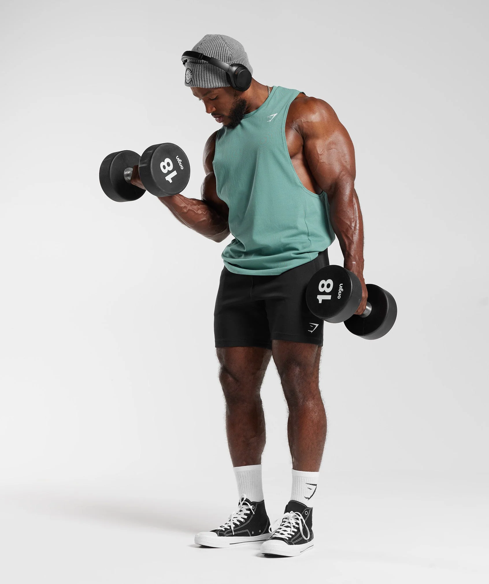 Gymshark React Drop Arm Tank - Ink Teal - Image 4