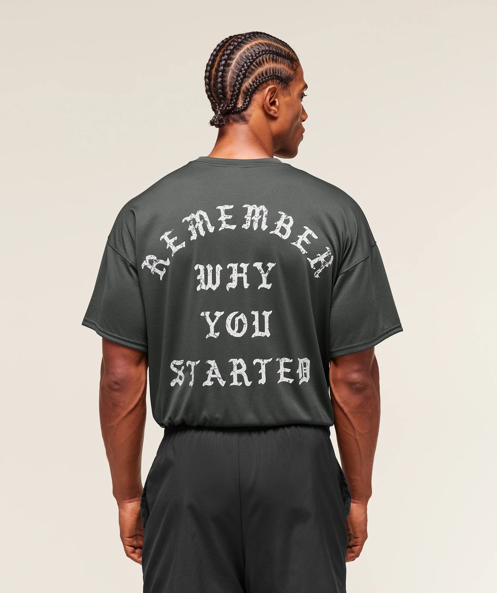 Gymshark Remember Why You Started T-Shirt - Asphalt Grey - Image 6