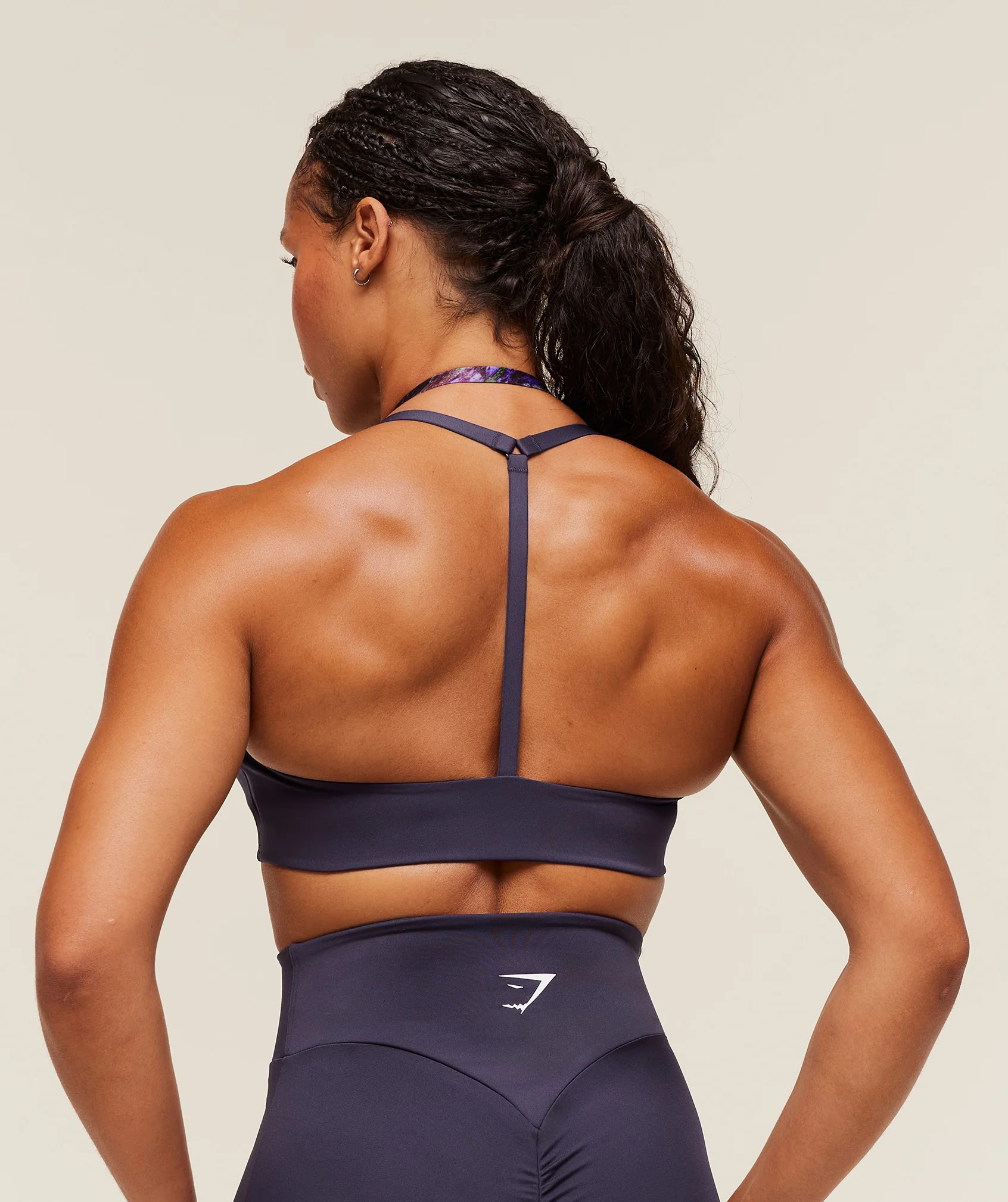 Gymshark Reps T Back Sports bRa - Midnight Purple/Morning Blue - Image 2