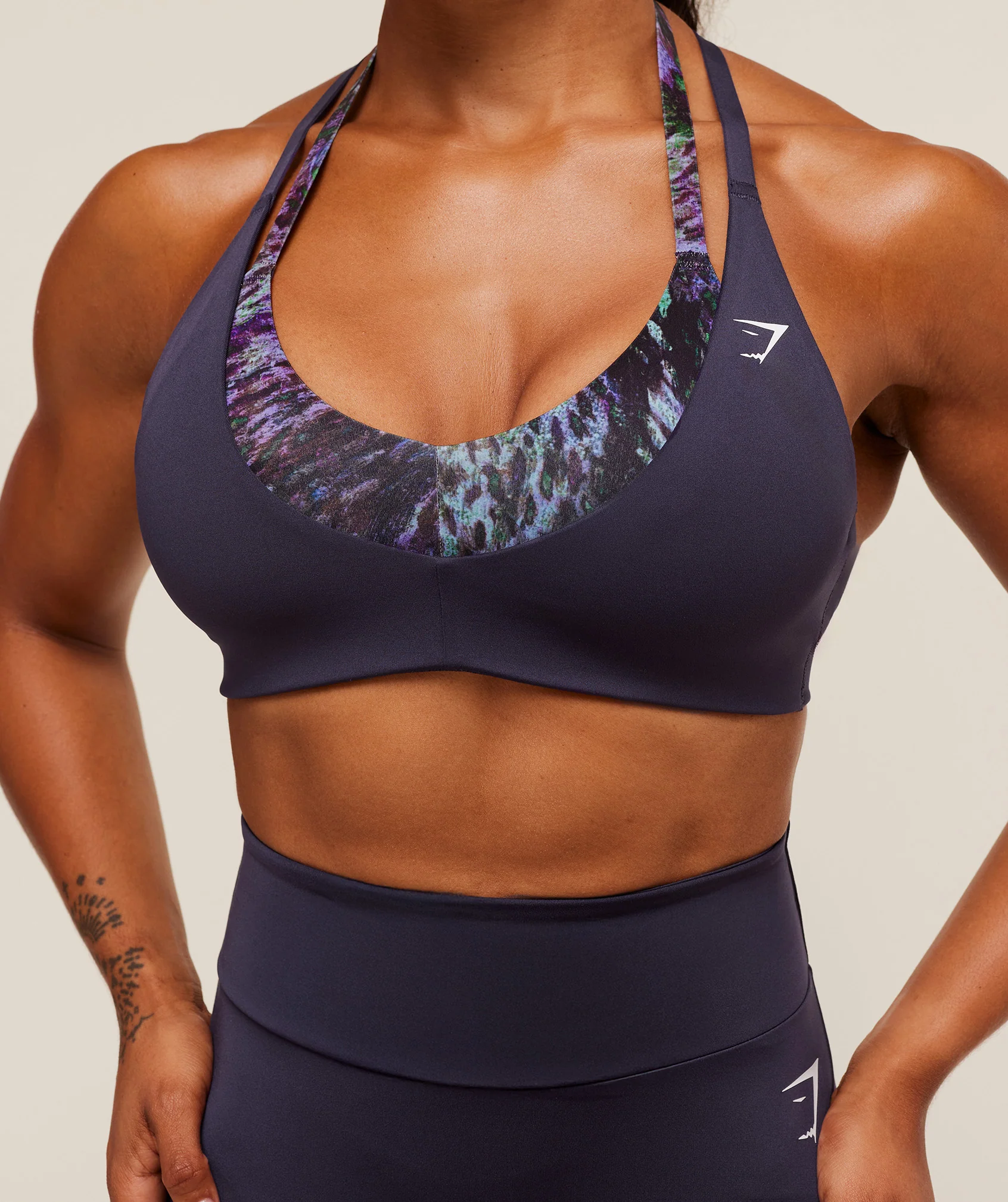 Gymshark Reps T Back Sports bRa - Midnight Purple/Morning Blue - Image 5