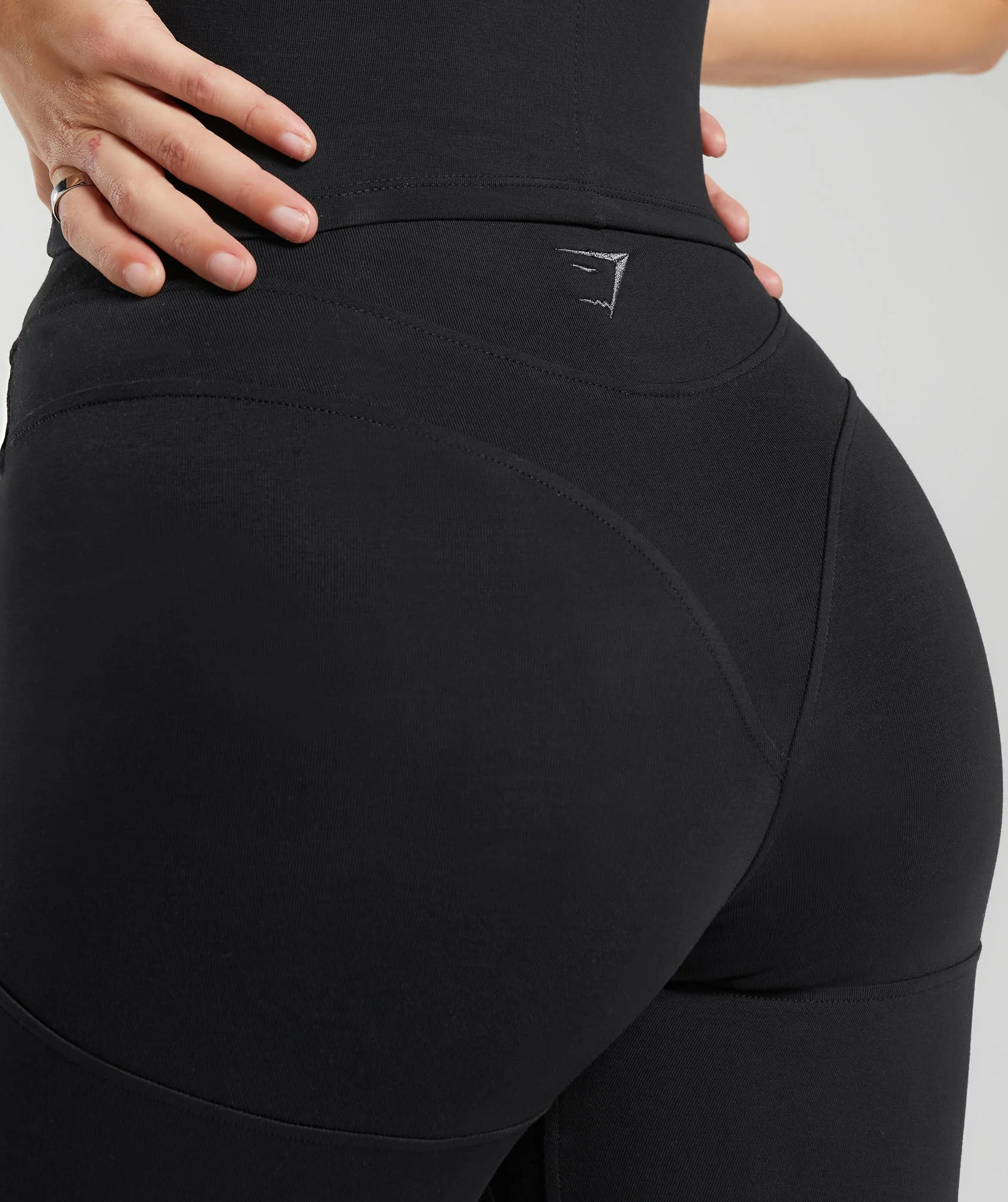 Gymshark Rest Day Boot Cut Cotton Leggings - Black - Image 6