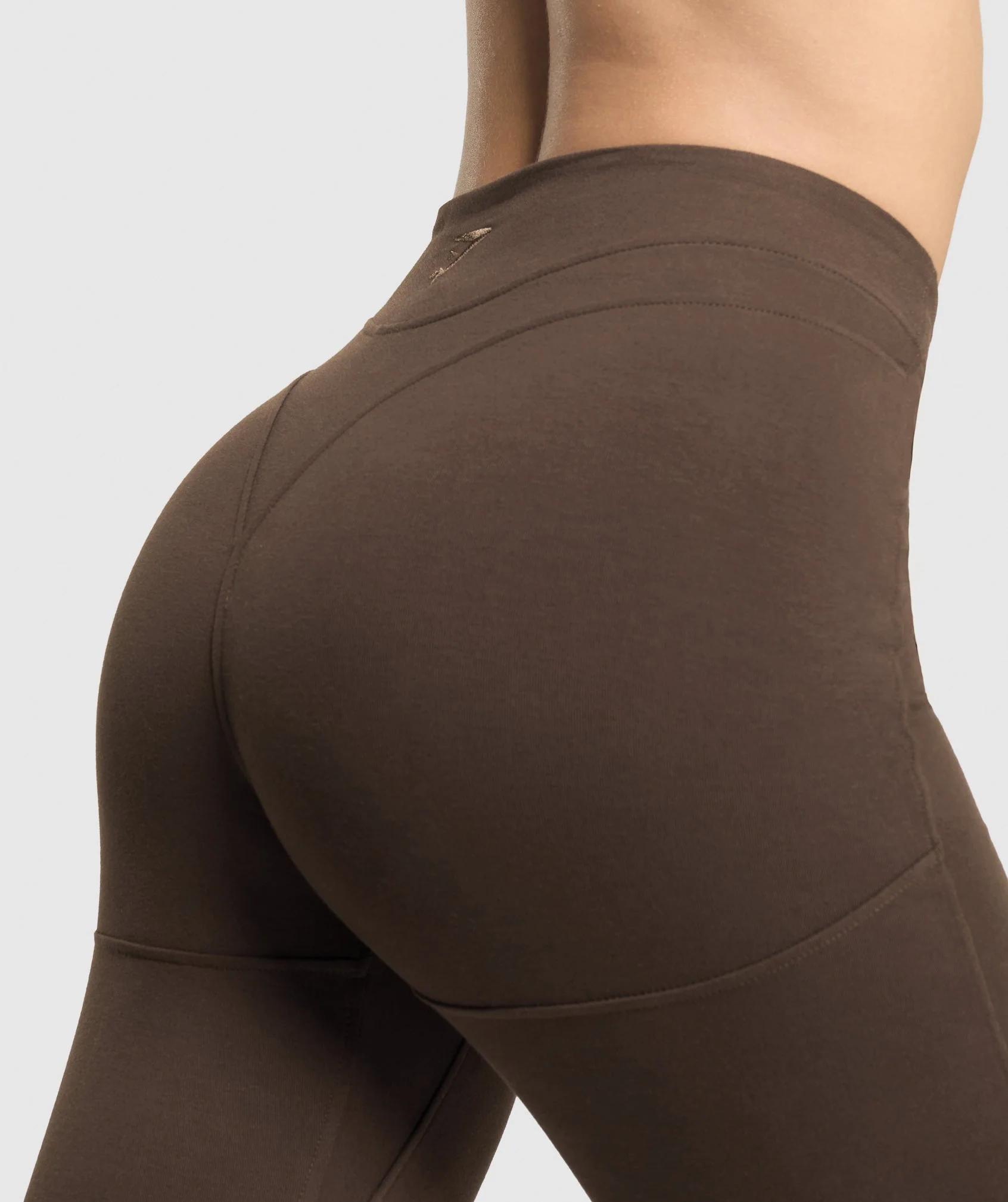 Gymshark Rest Day Boot Cut Cotton Leggings - Archive Brown - Image 5