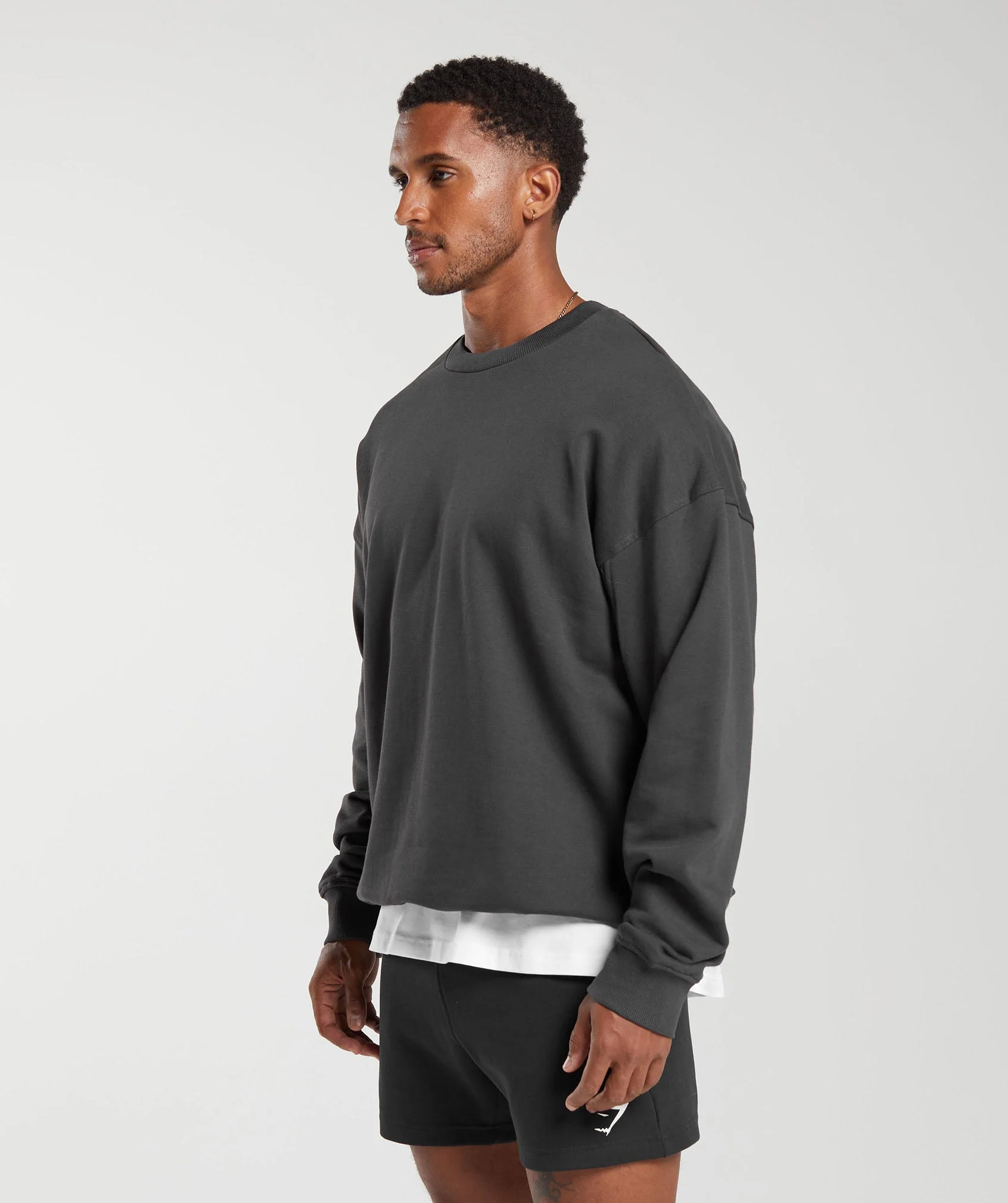 Gymshark Rest Day Essential Crew - Onyx Grey - Image 3