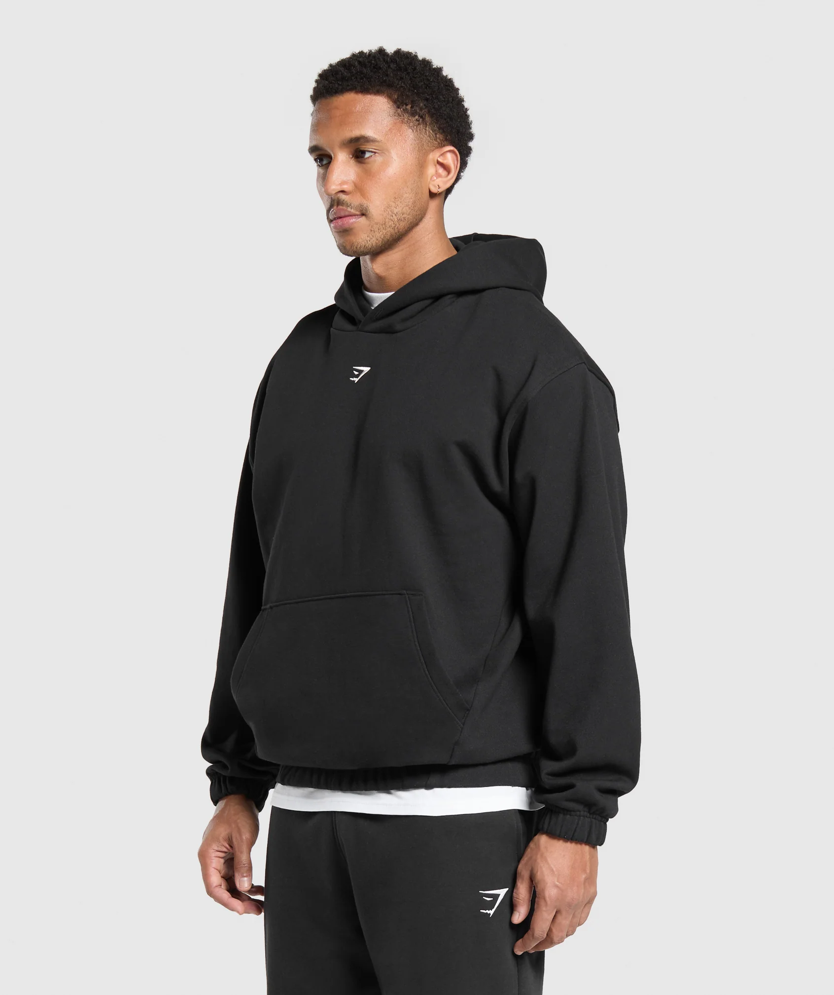 Gymshark Rest Day Essentials Boxy Hoodie - Black - Image 3