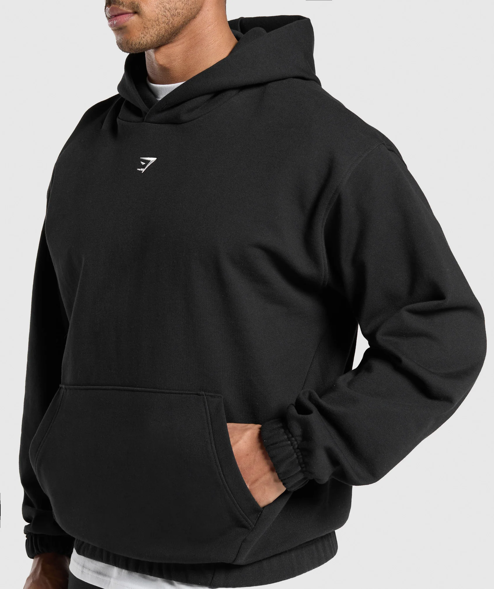 Gymshark Rest Day Essentials Boxy Hoodie - Black - Image 5