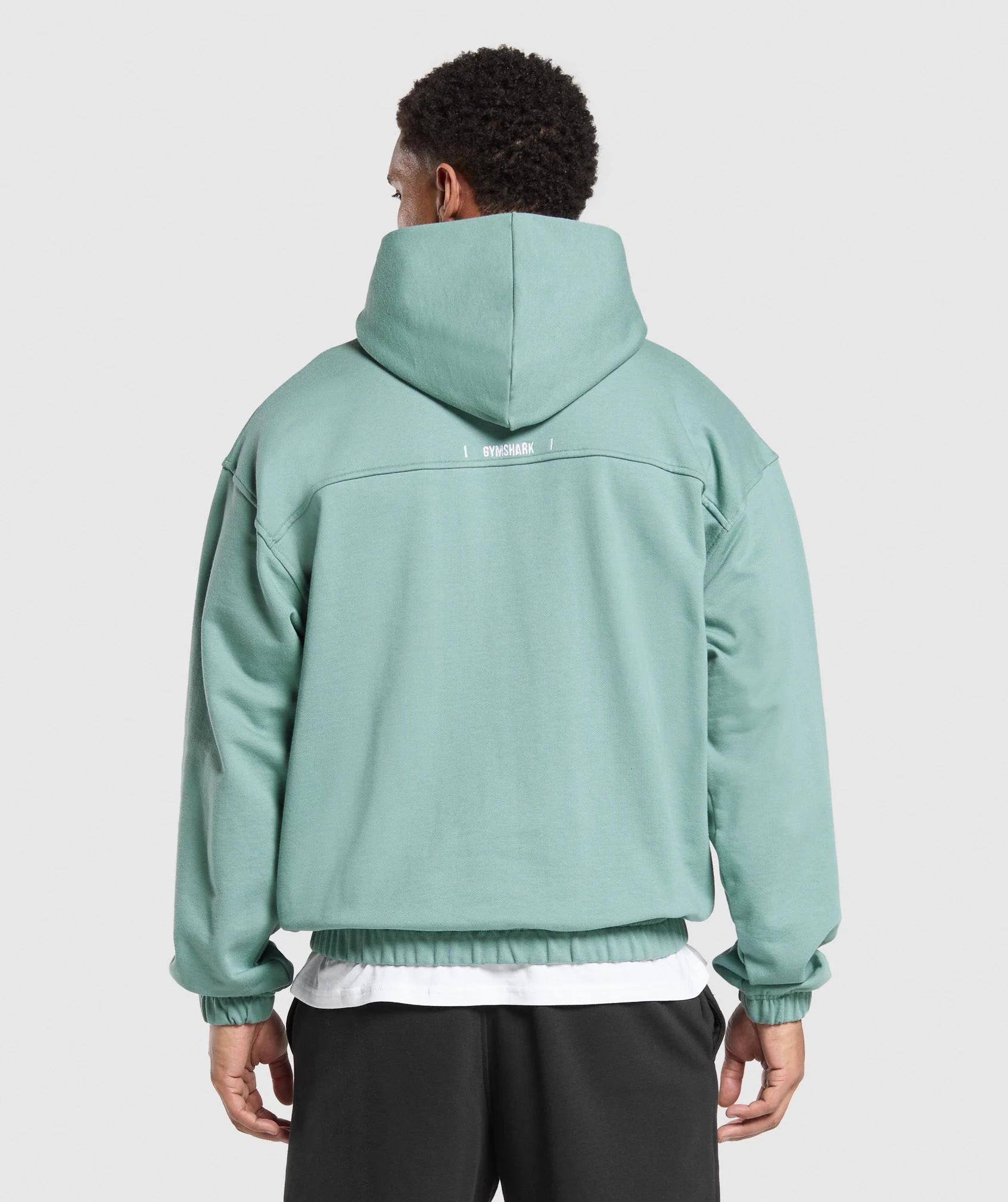 Gymshark Rest Day Essentials Boxy Hoodie - Celeste Blue - Image 2