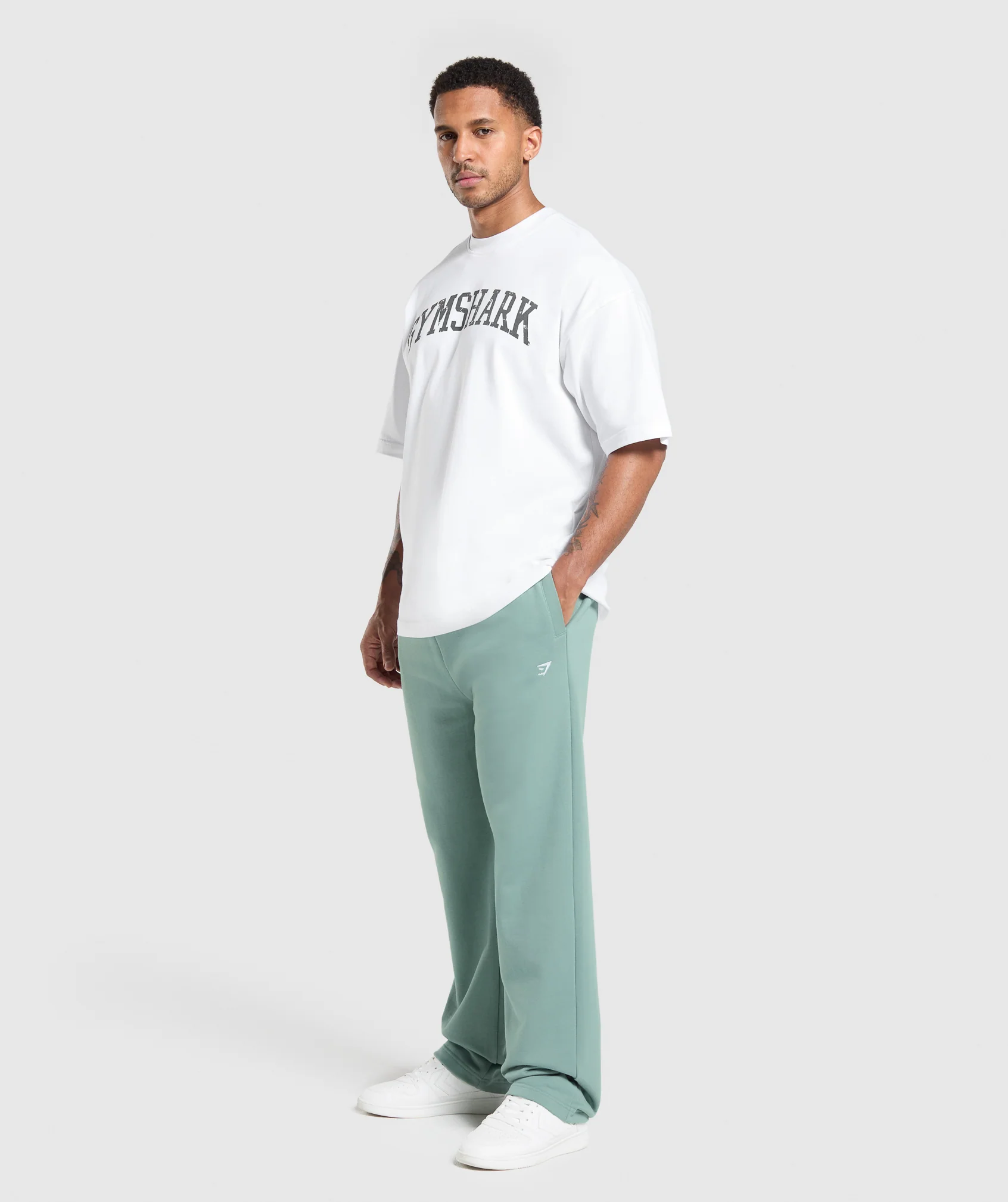 Gymshark Rest Day Essentials Straight Leg Joggers - Celeste Blue - Image 7