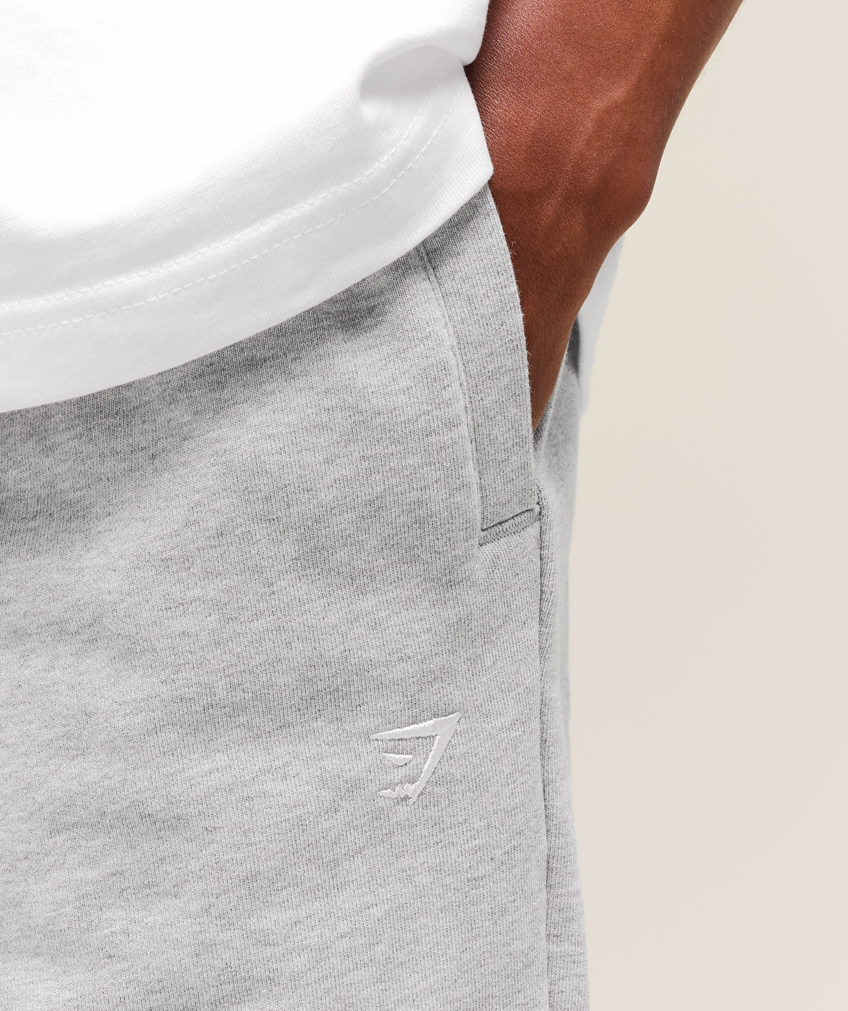 Gymshark Rest Day Essentials Straight Leg Joggers - Light Grey Marl - Image 4