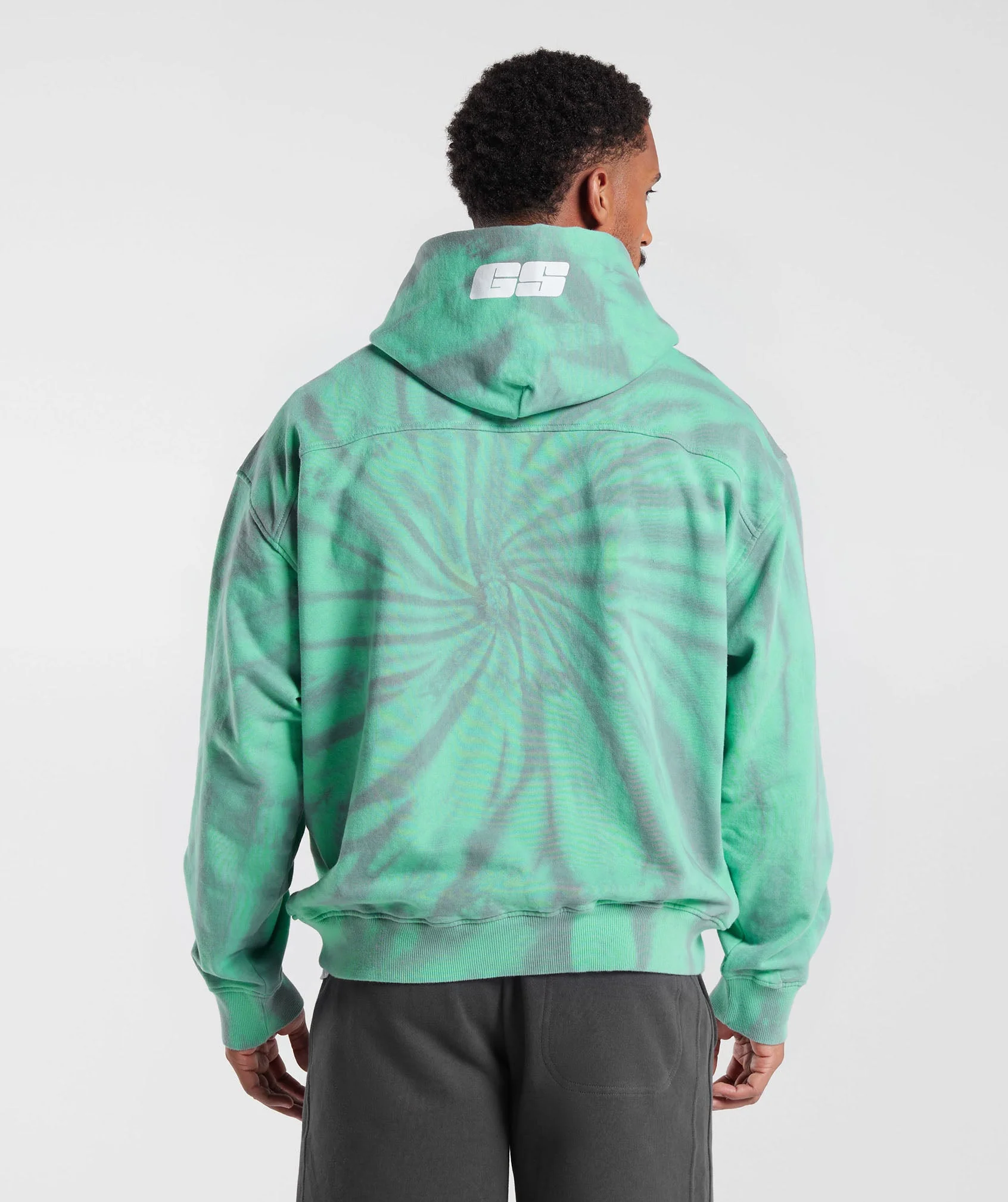 Gymshark Rest Day Hoodie - Oxidized Green/Silhouette Grey/Spiral Optic Wash - Image 2