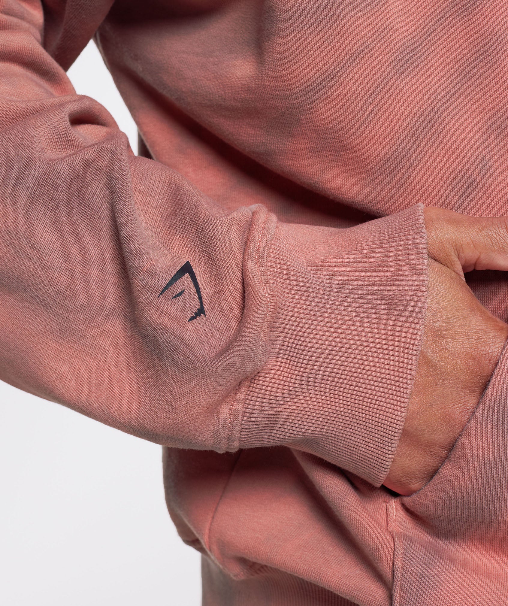 Gymshark Rest Day Hoodie - Terracotta Pink/Dusty Maroon/Spiral Optic Wash - Image 6