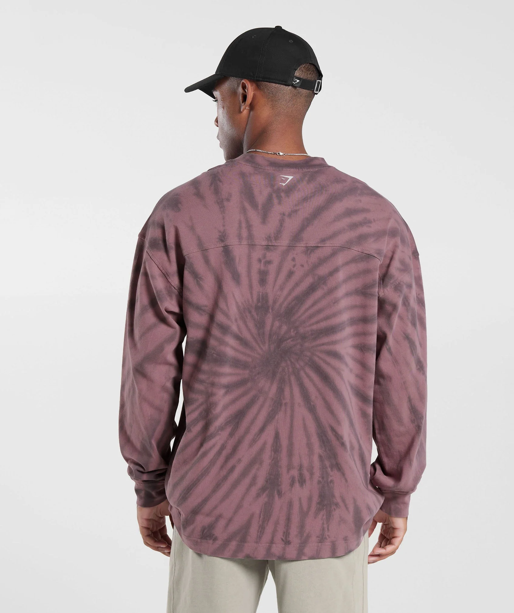 Gymshark Rest Day Long Sleeve T-Shirt - Dusty Maroon/Silhouette Grey/Spiral Optic Wash - Image 2