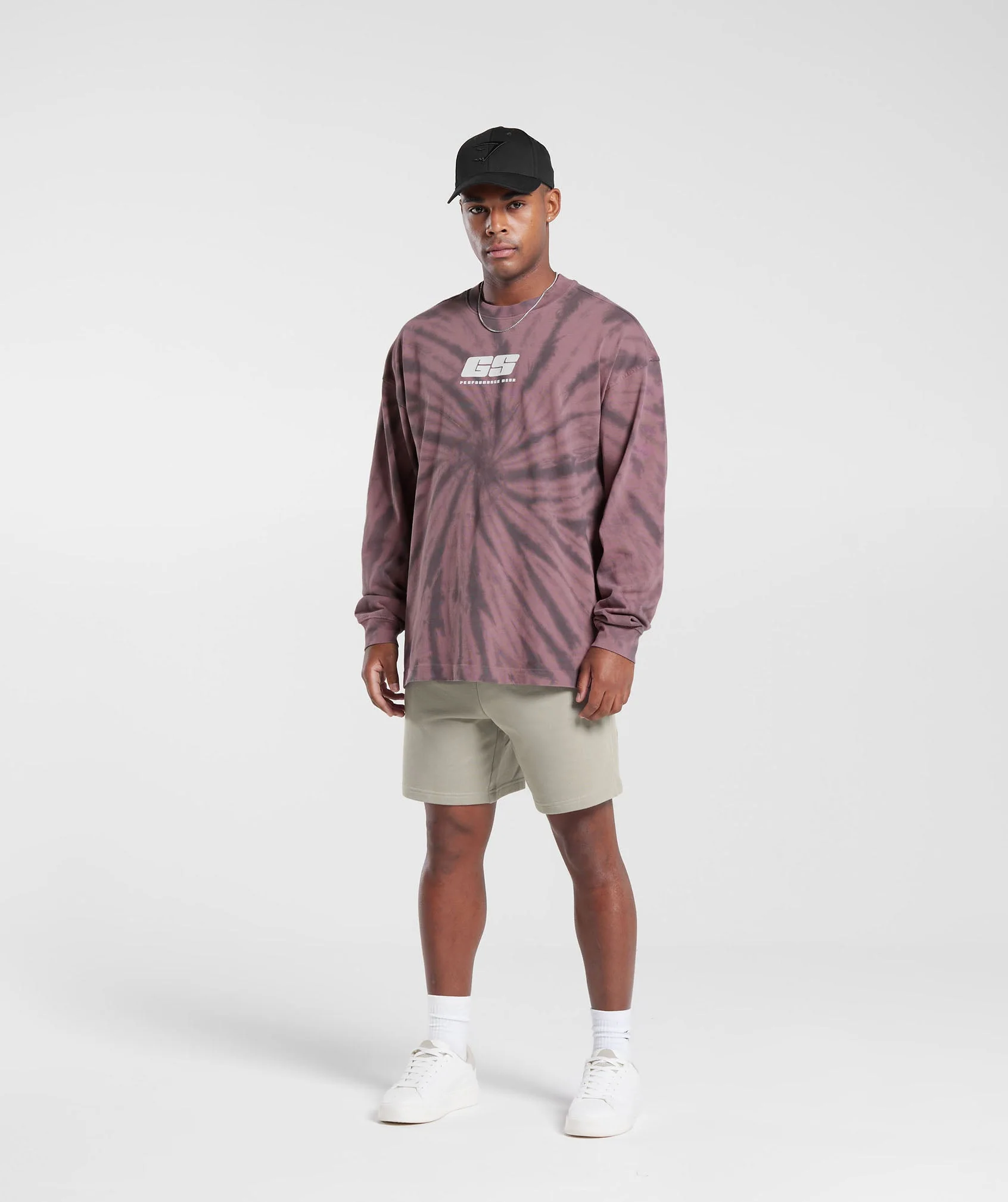 Gymshark Rest Day Long Sleeve T-Shirt - Dusty Maroon/Silhouette Grey/Spiral Optic Wash - Image 4
