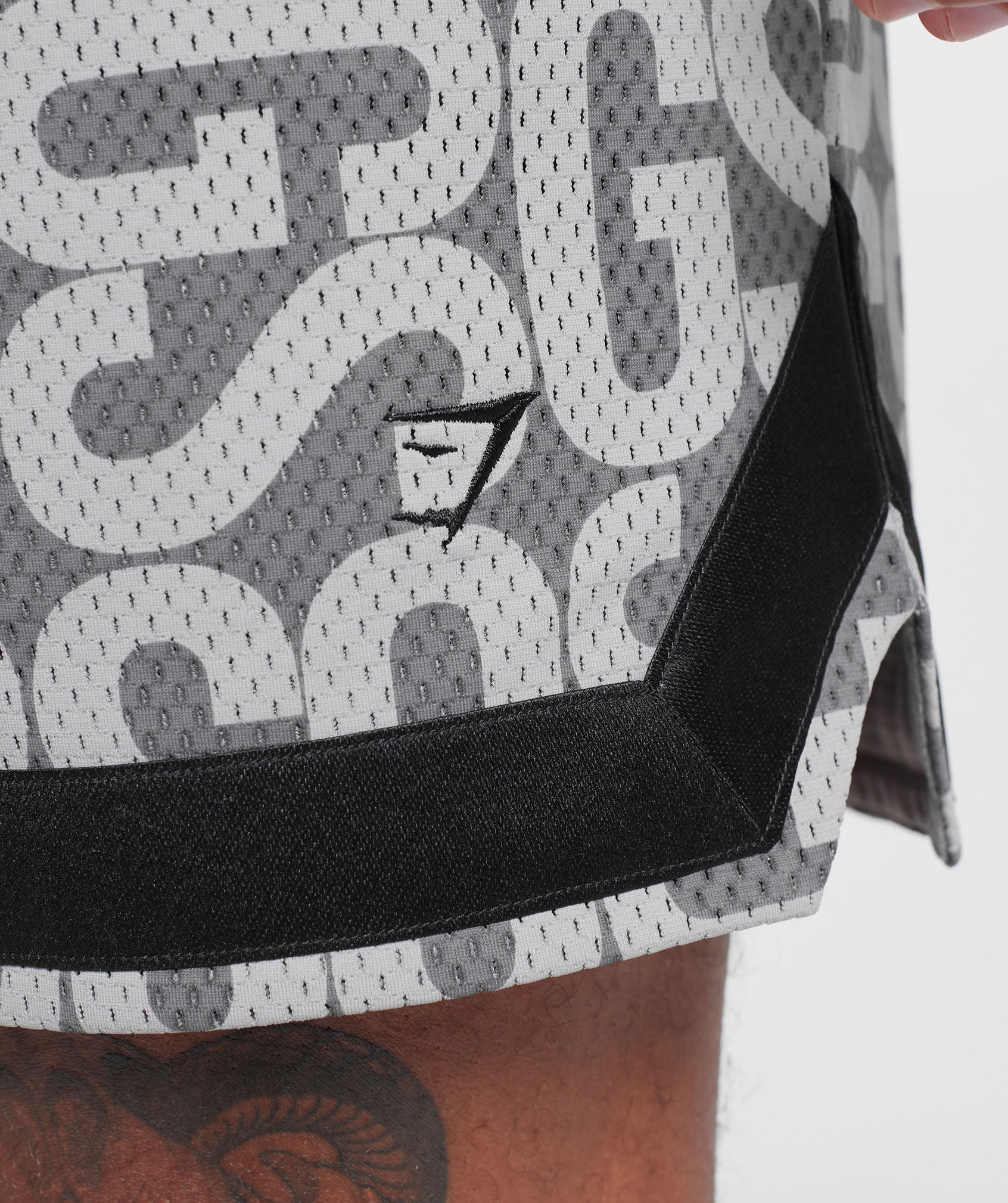 Gymshark Monogram Mesh Shorts - Smokey Grey - Image 6