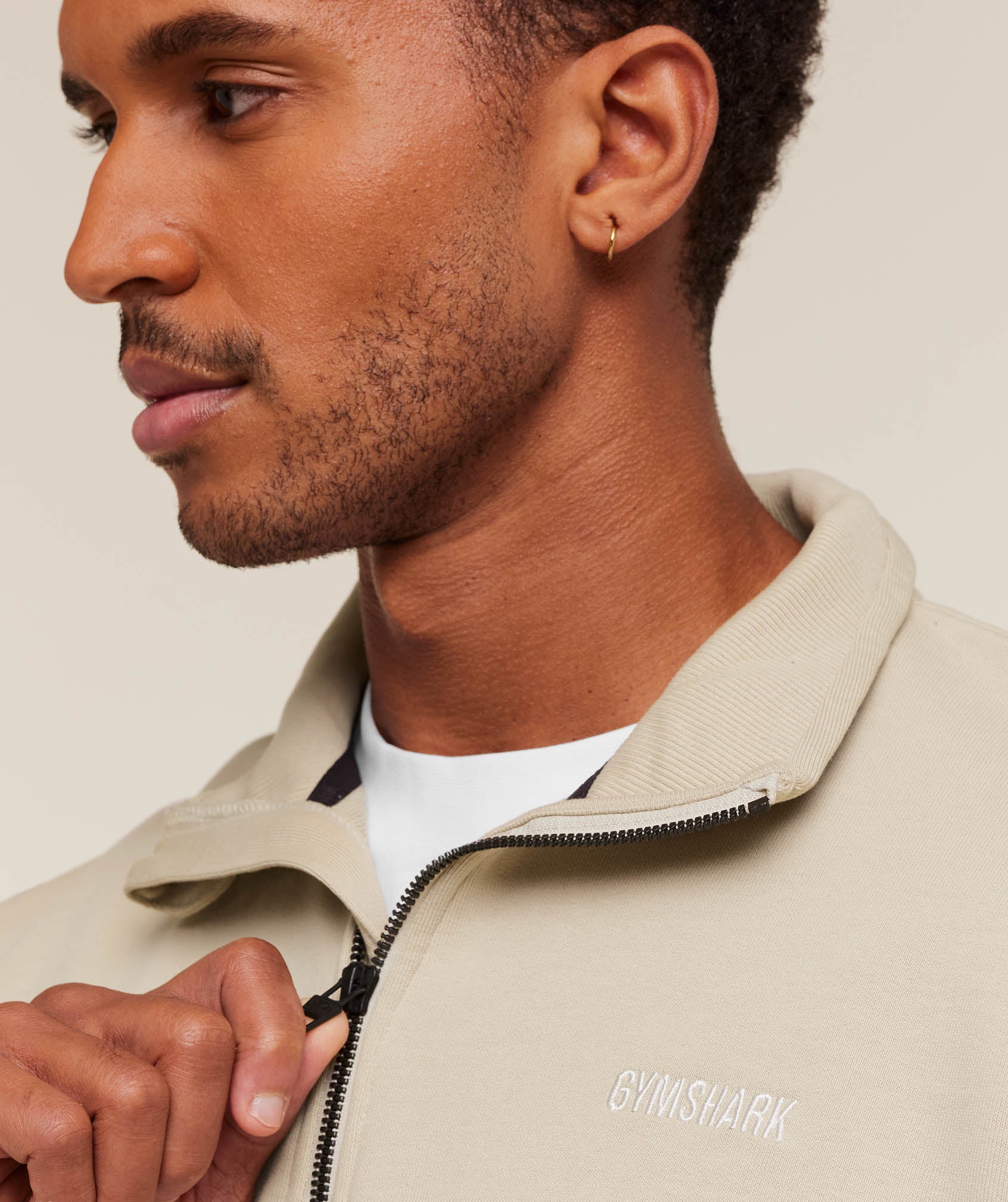 Gymshark Rest Day Sweats 1/4 Zip - Pebble Grey - Image 6