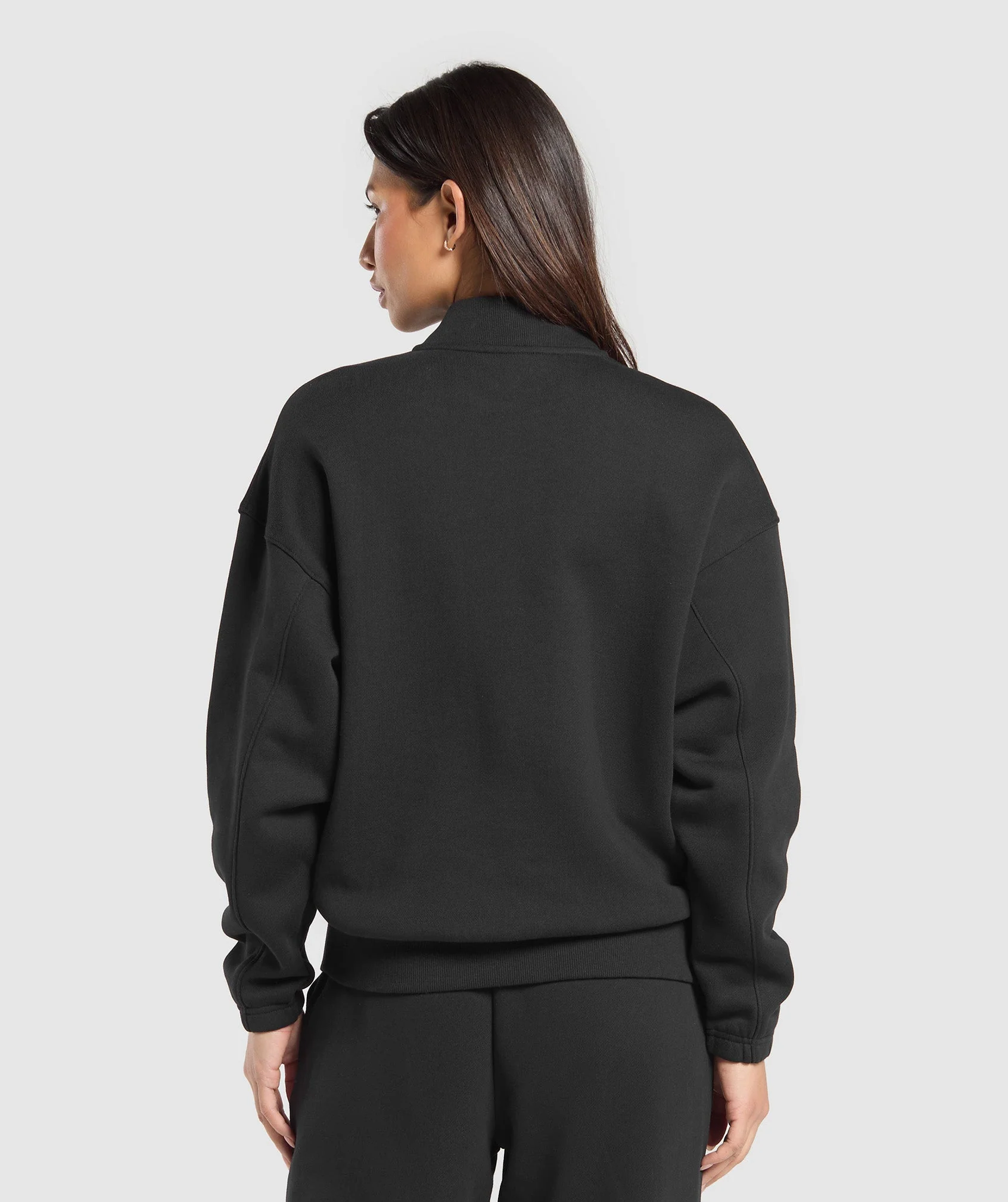 Gymshark Rest Day Sweats 2.0 1/4 Zip Pullover - Black - Image 2