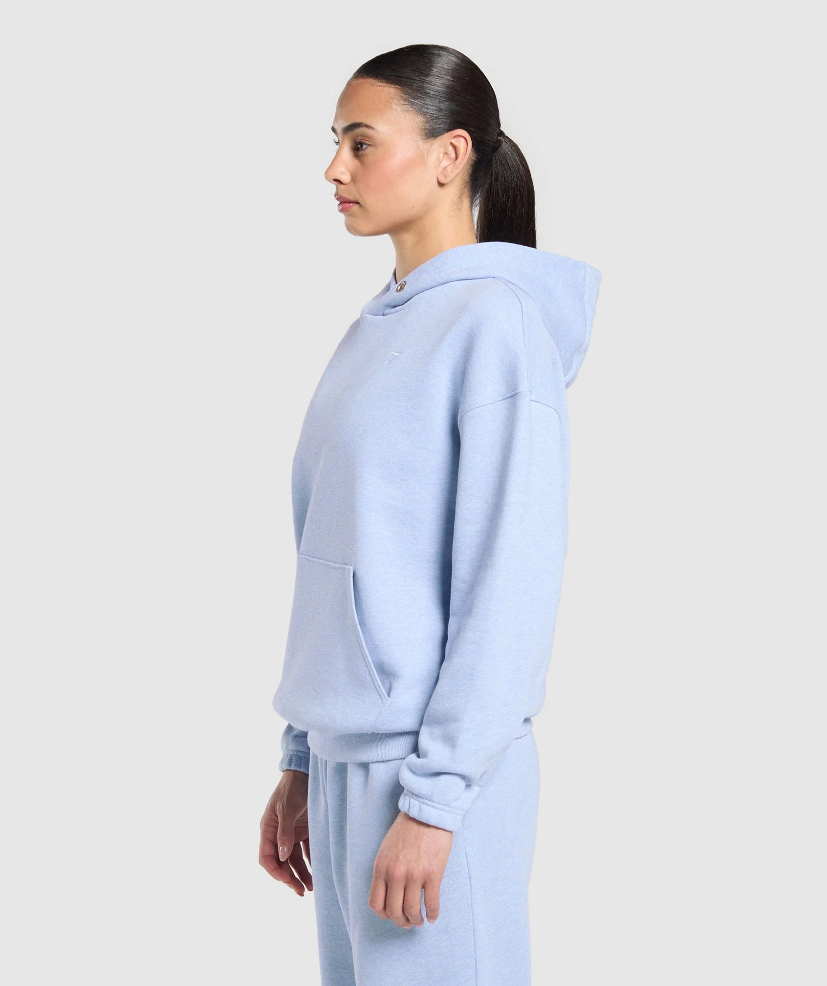 Gymshark Rest Day Sweats 2.0 Oversized Hoodie - Blue Marl - Image 3