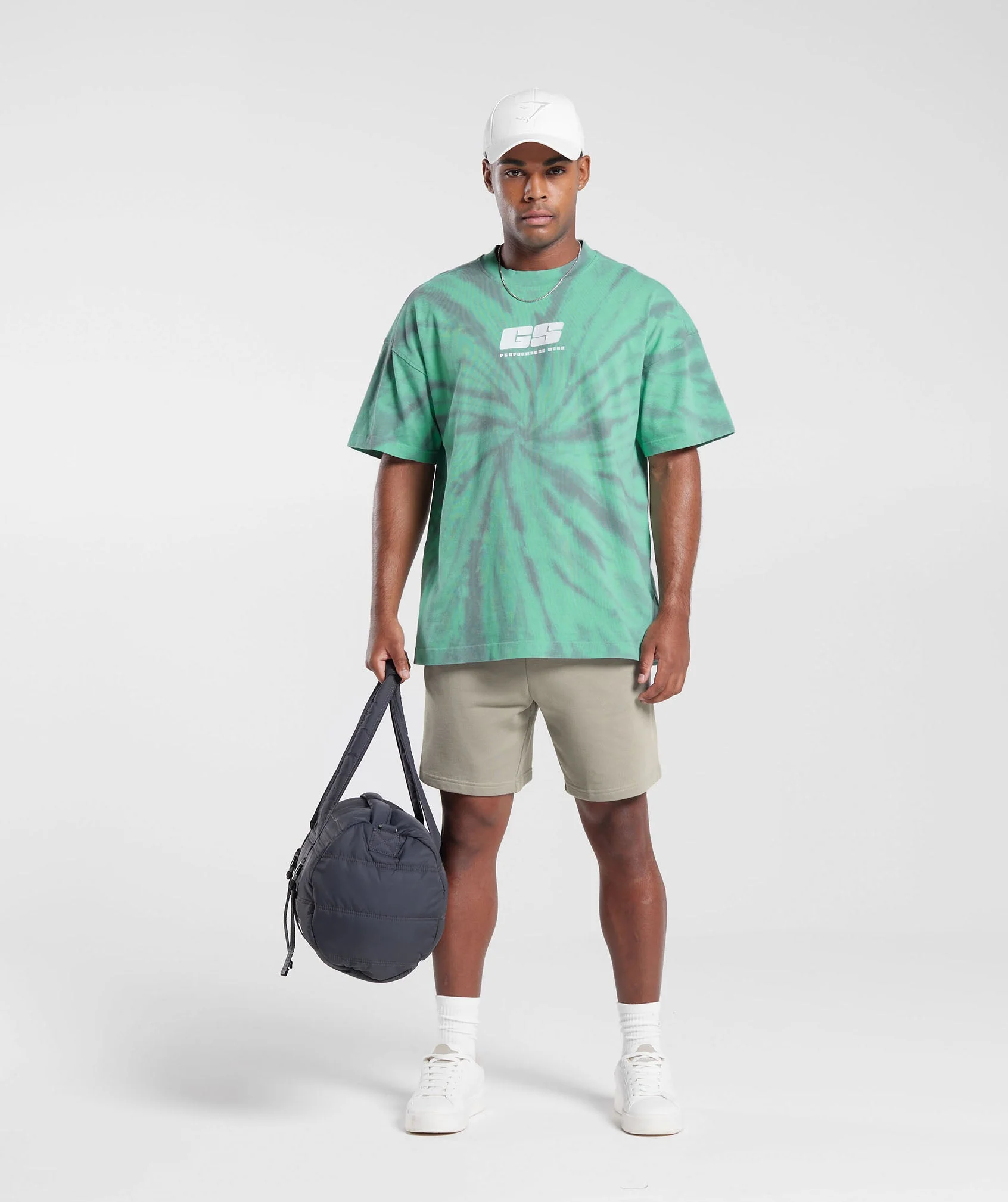 Gymshark Rest Day T-Shirt - Oxidized Green/Silhouette Grey/Spiral Optic Wash - Image 4
