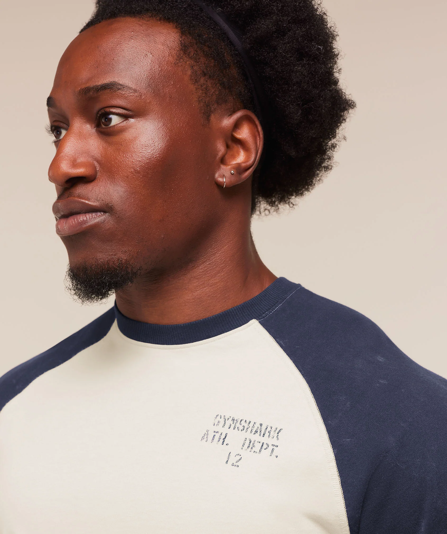 Gymshark Retro Collegiate 3/4 Sleeve T-Shirt - Tinted White/Heavy Blue - Image 5