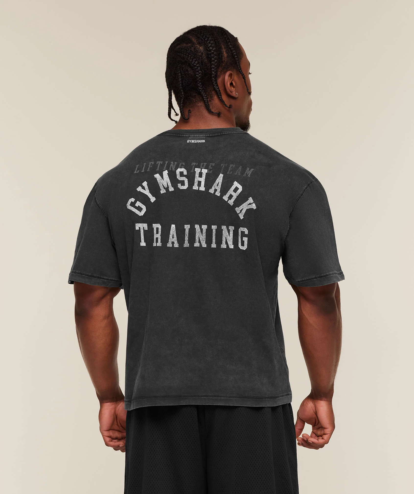 Gymshark Retro Collegiate T-Shirt - Black - Image 4