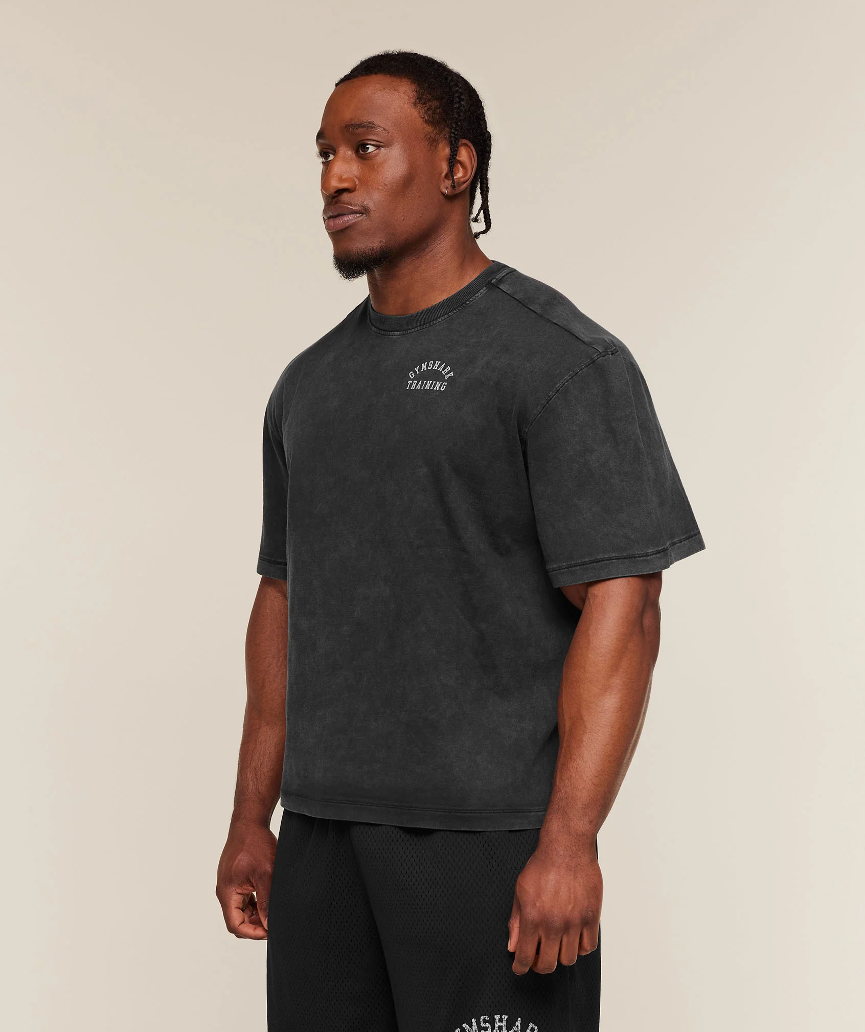 Gymshark Retro Collegiate T-Shirt - Black - Image 5