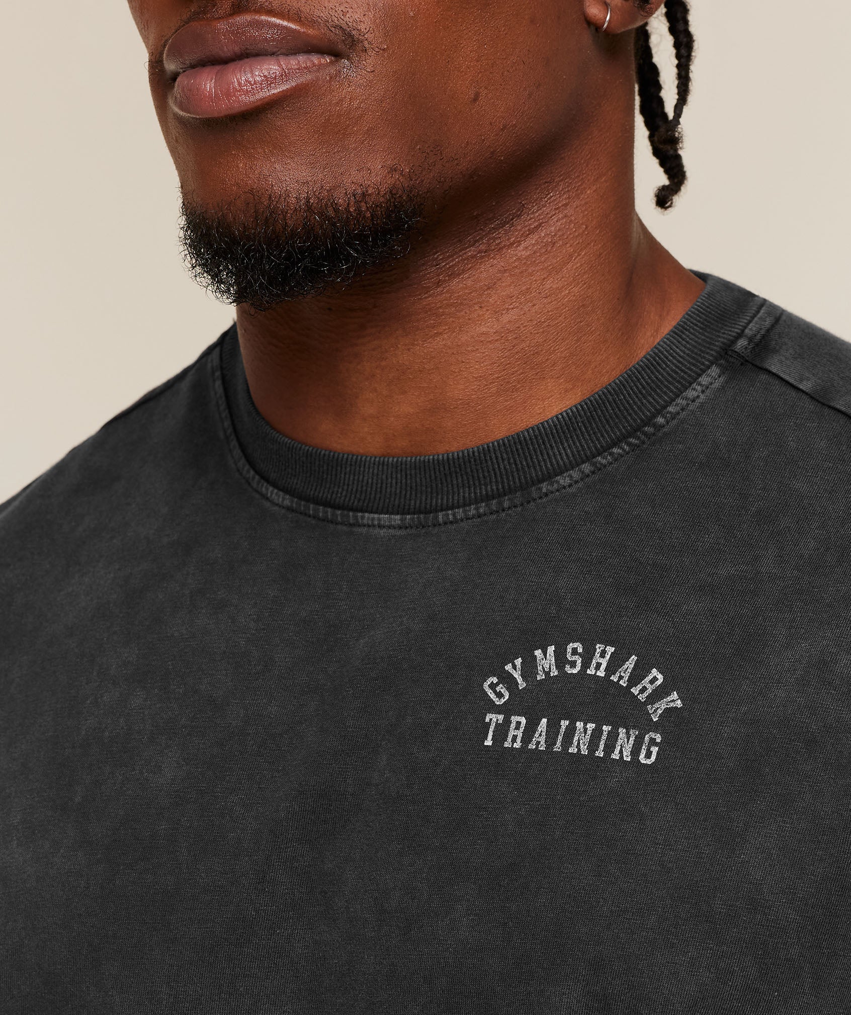 Gymshark Retro Collegiate T-Shirt - Black - Image 7