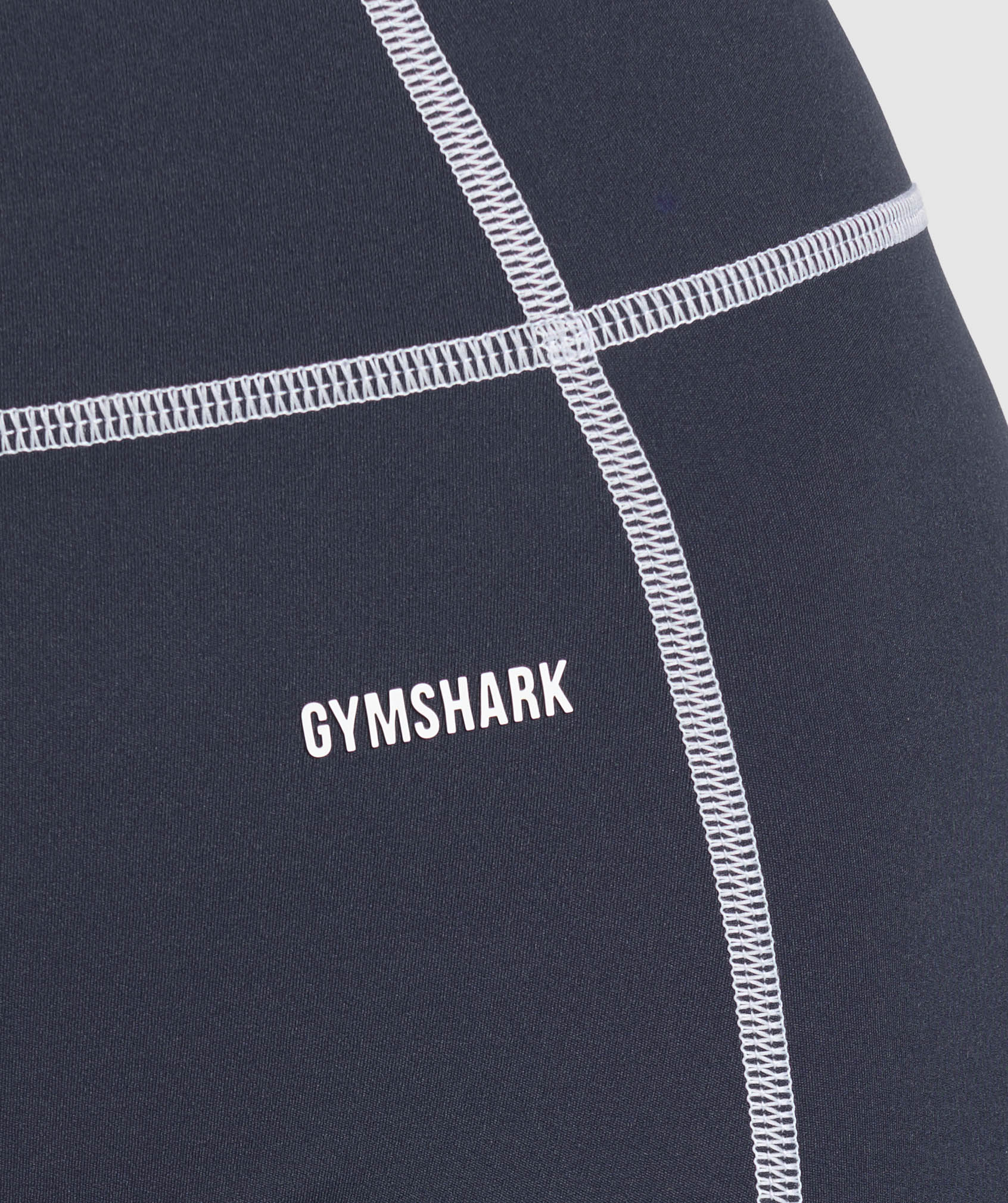 Gymshark Retro Contrast Stitch Leggings - Heavy Blue/White - Image 5