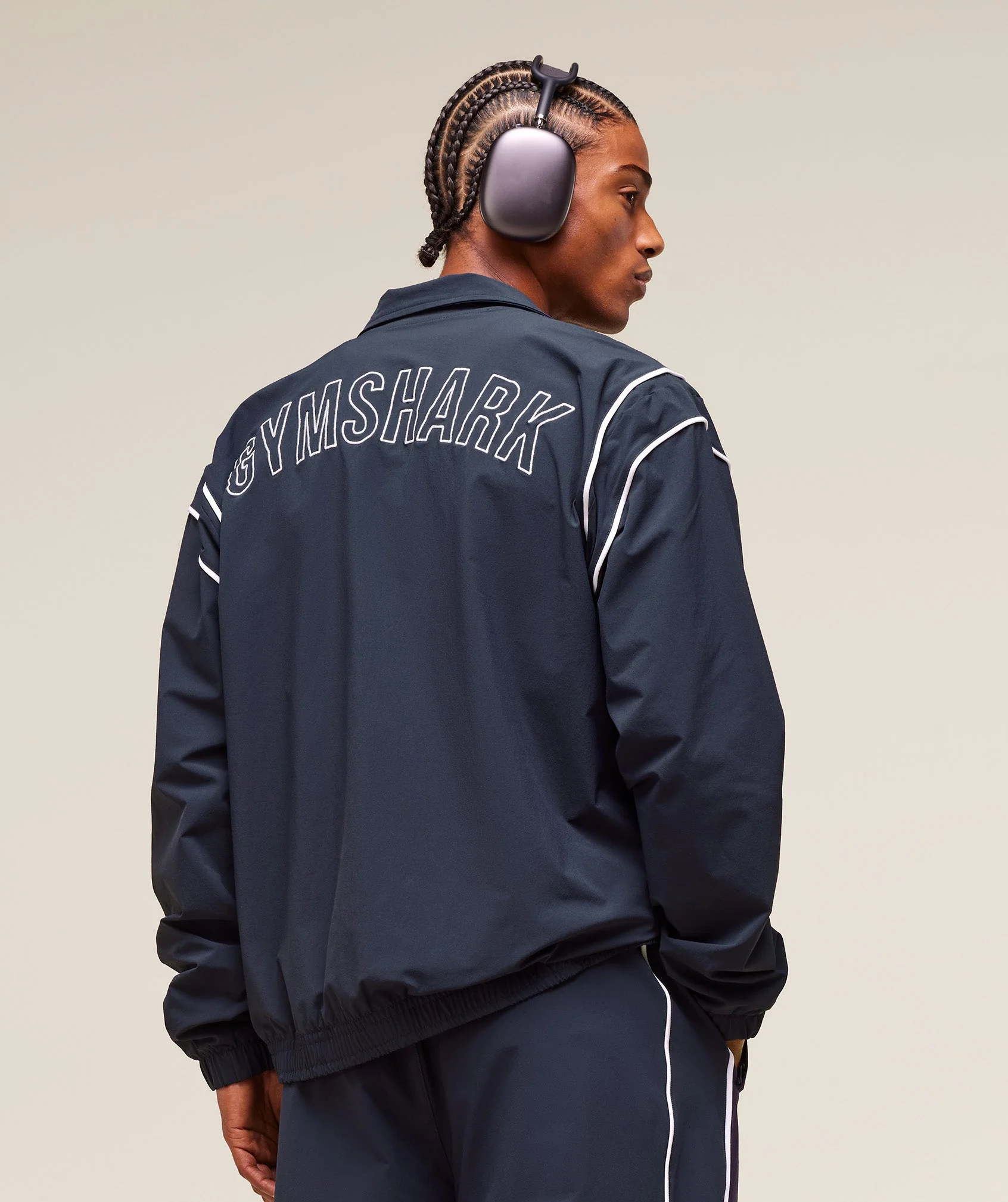 Gymshark Retro Crinkle Track Jacket - Heavy Blue - Image 5