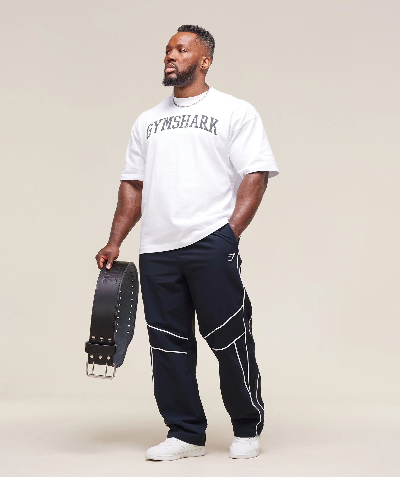 Gymshark Retro Crinkle Track Pants - Heavy Blue - Image 11