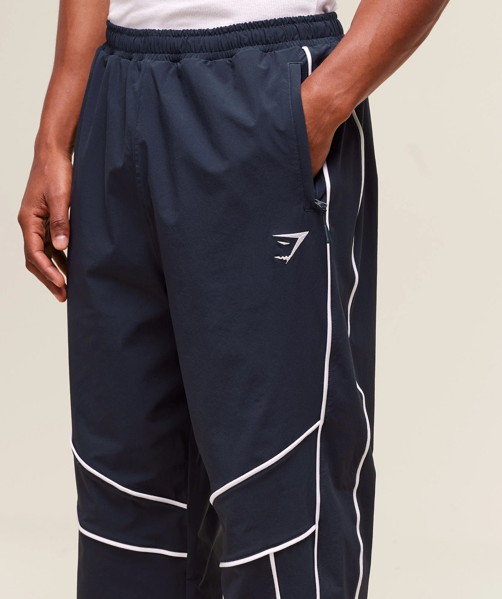 Gymshark Retro Crinkle Track Pants - Heavy Blue - Image 6
