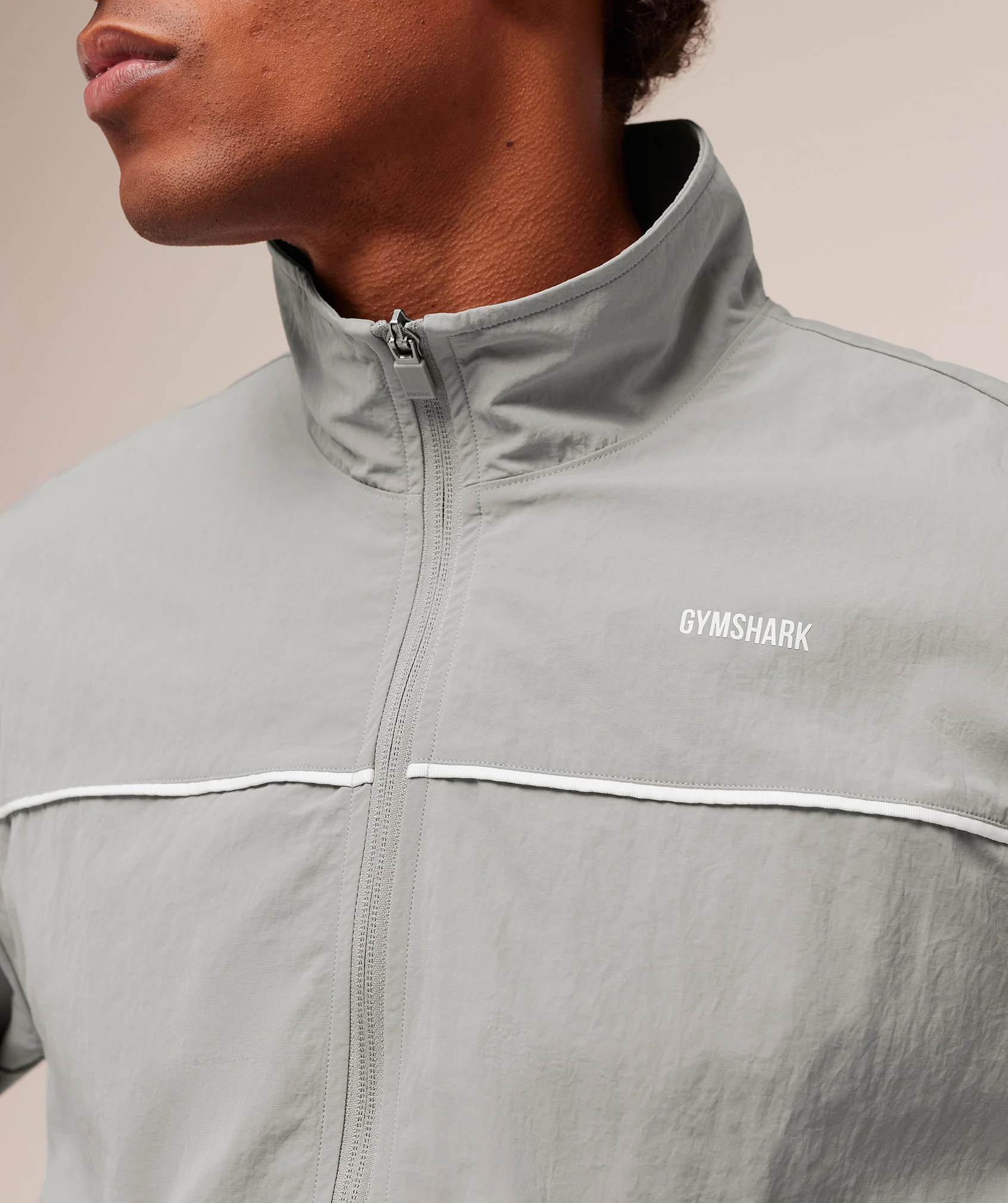 Gymshark Retro Shell Track Jacket - Smokey Grey - Image 5