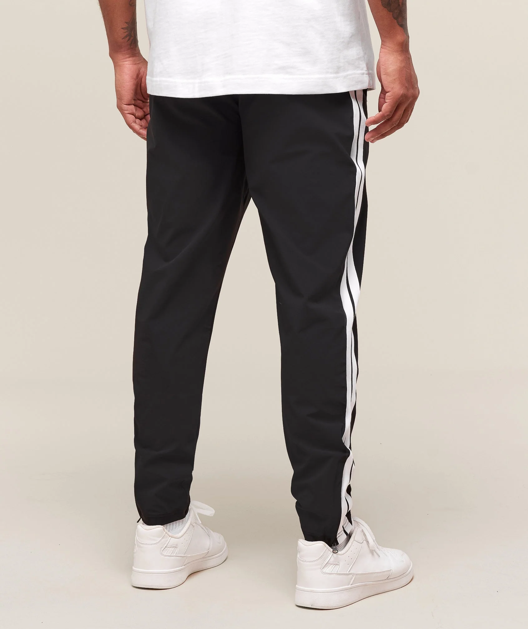 Gymshark Retro Side Stripe Joggers - Black - Image 3