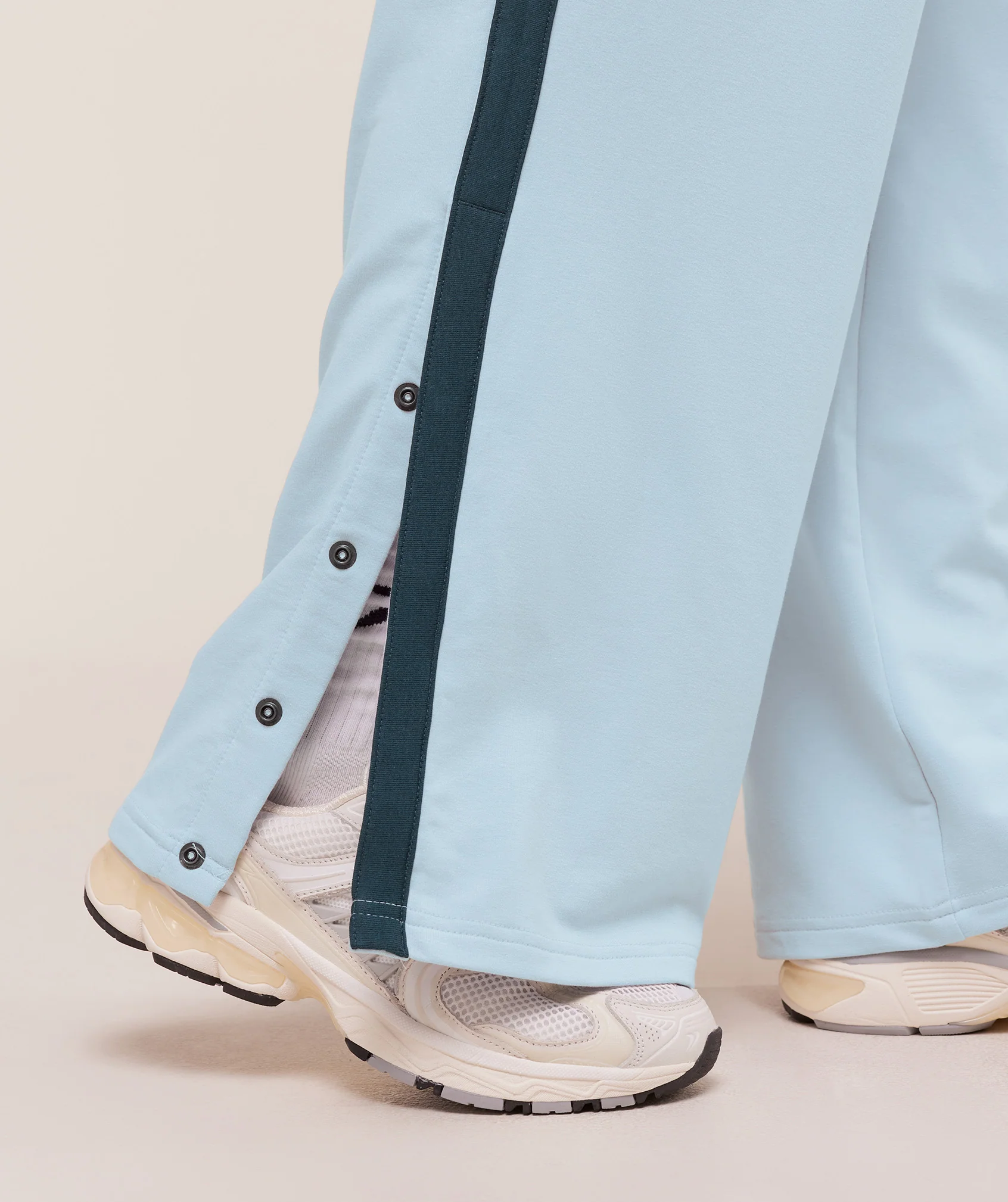 Gymshark Retro Stripe Snap Pants - Smoke Blue/Deep Petrol Blue - Image 5