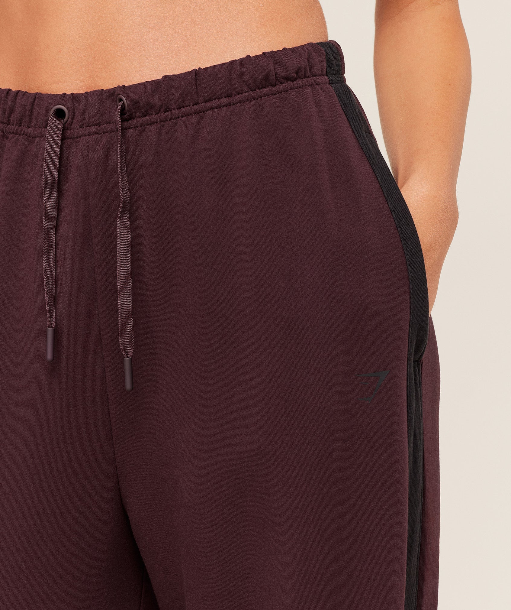 Gymshark Retro Stripe Snap Pants - Cherry Purple/Black - Image 5