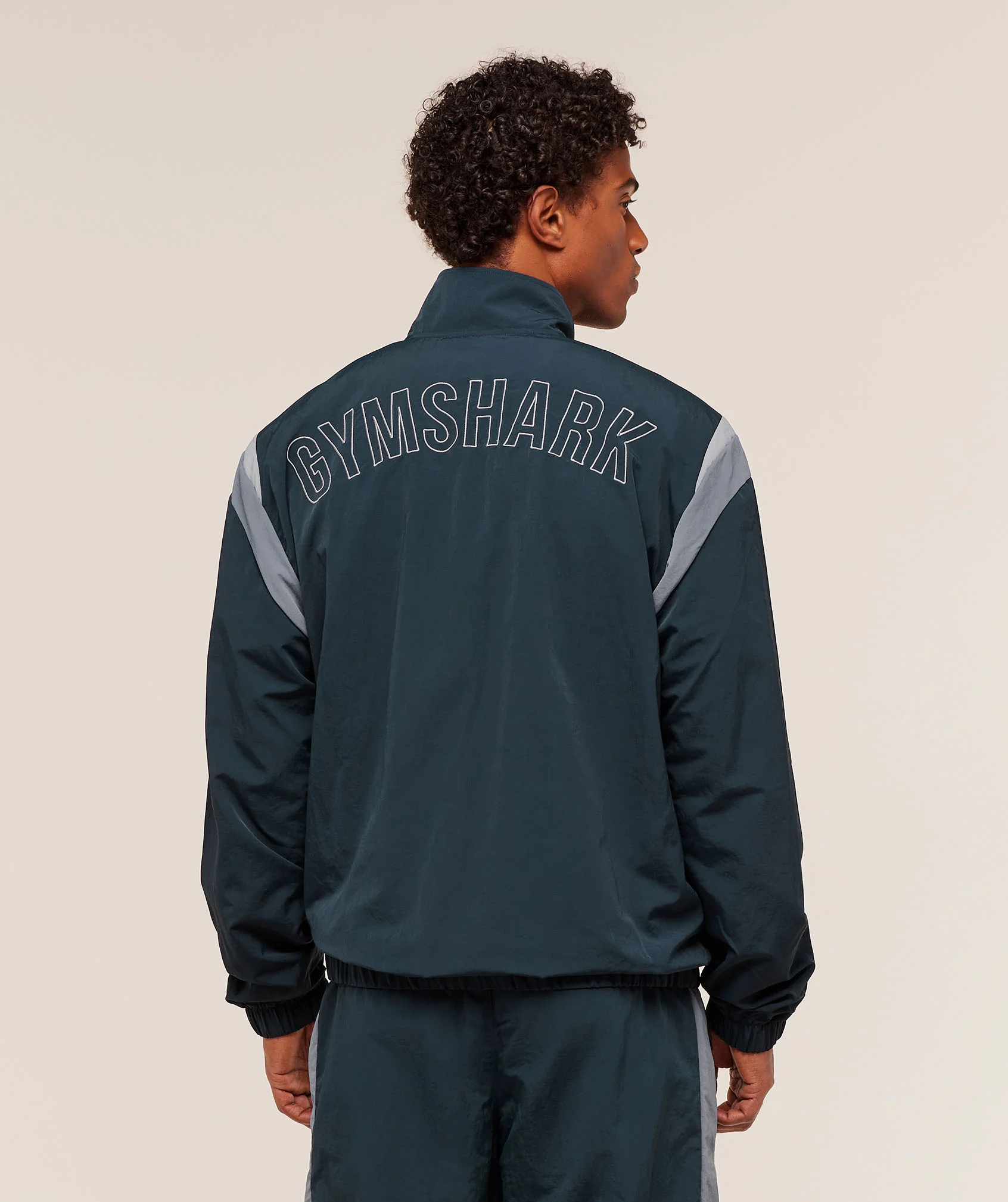 Gymshark Retro Track Jacket - Deep Petrol Blue/Iron Blue/Denim Grey