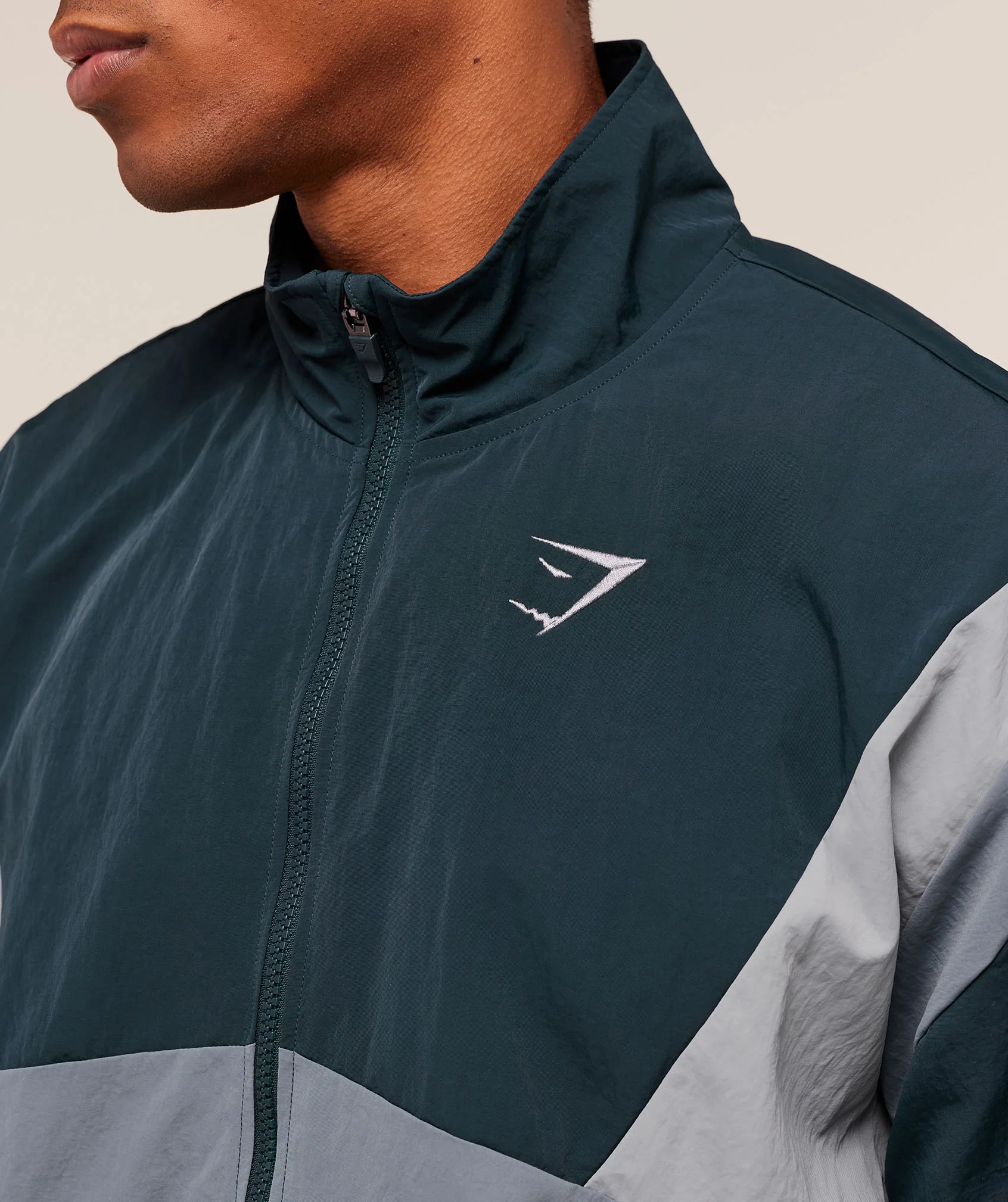 Gymshark Retro Track Jacket - Deep Petrol Blue/Iron Blue/Denim Grey - Image 6