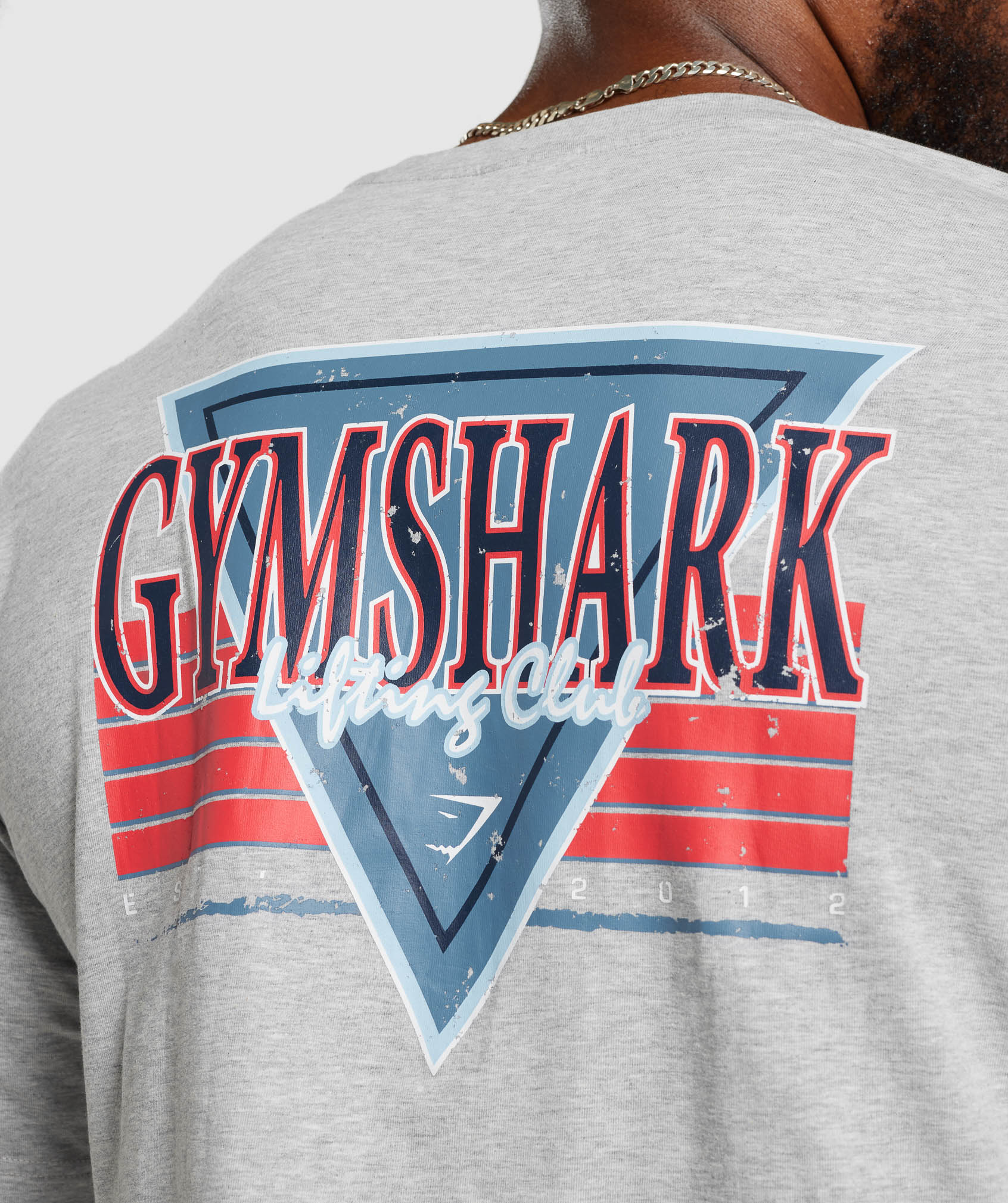 Gymshark Retrowave Crop T-Shirt - Light Grey Core Marl - Image 5