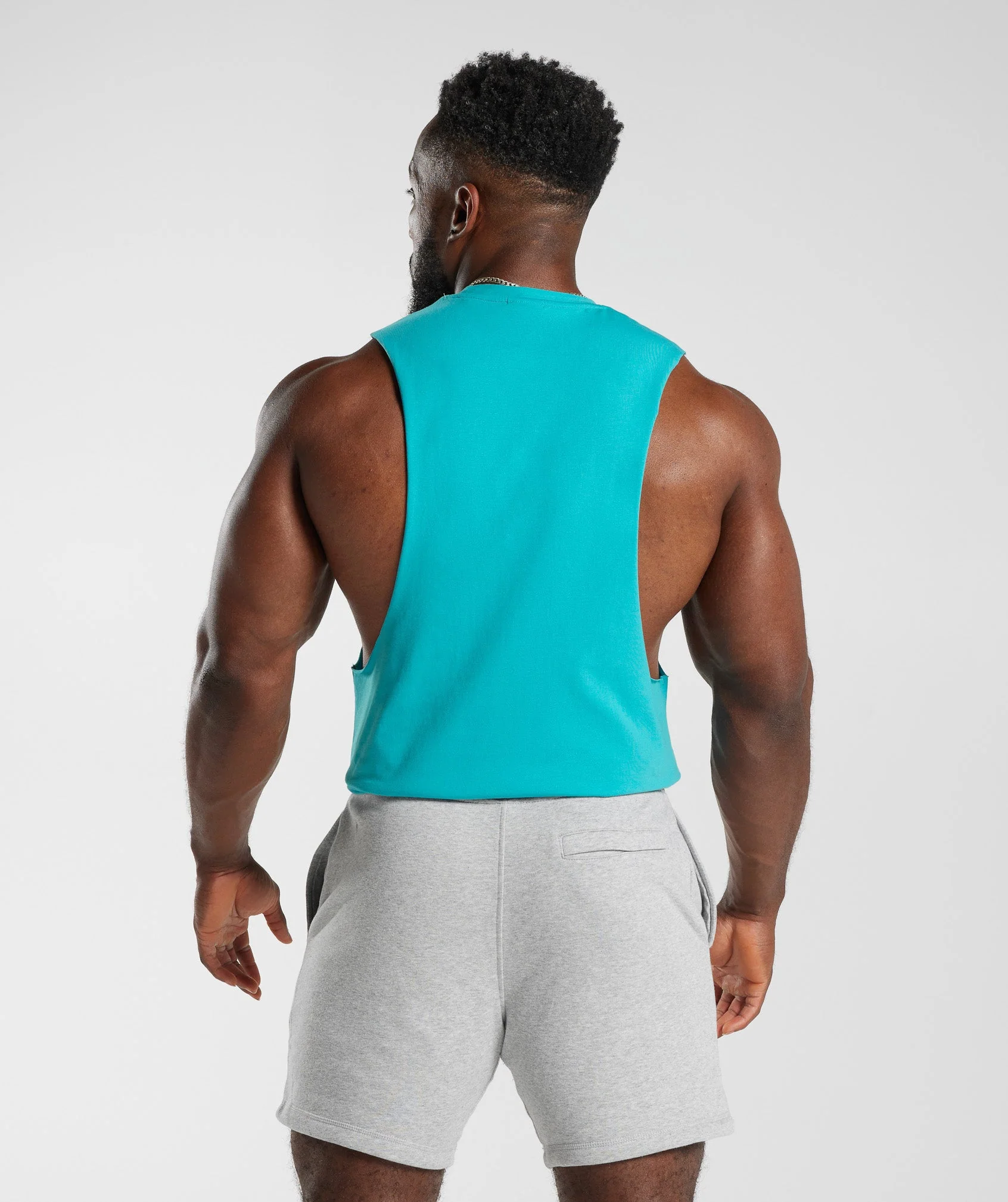 Gymshark Retrowave Drop Arm Tank - Aegean Blue - Image 2