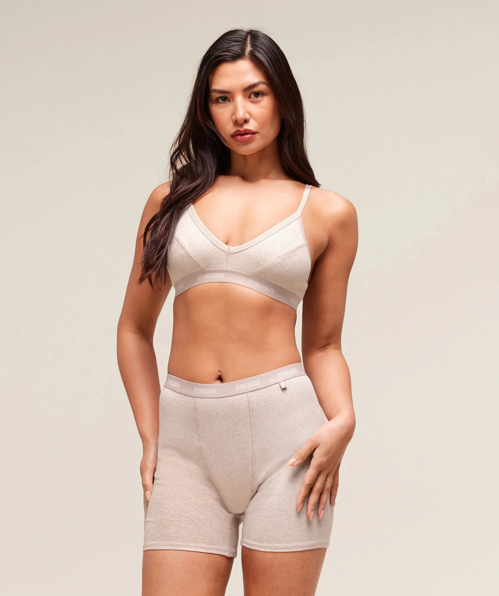 Gymshark Rib Bralette - Soft Pink Marl - Image 6