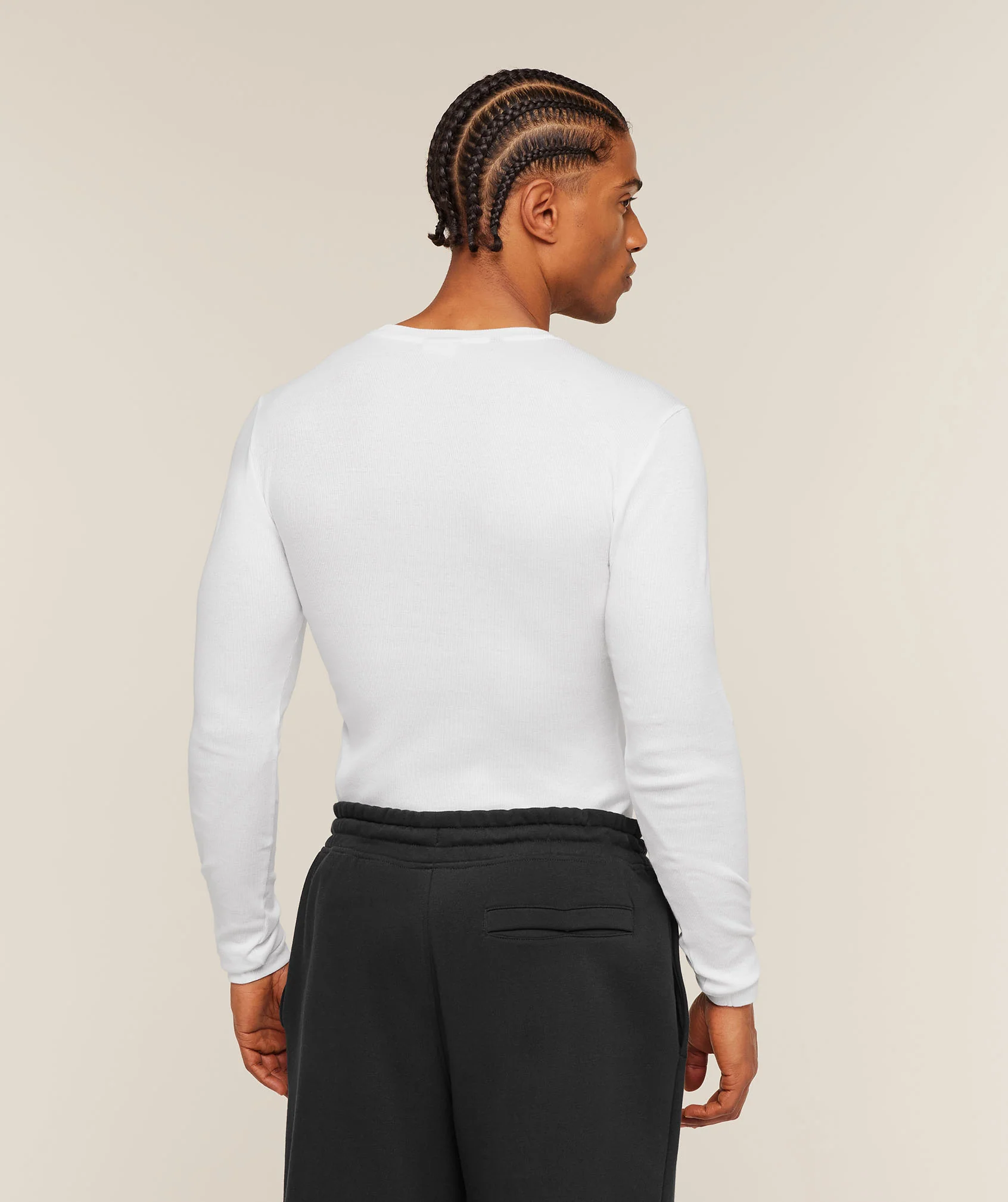 Gymshark Ribbed Long Sleeve T-Shirt - White - Image 2