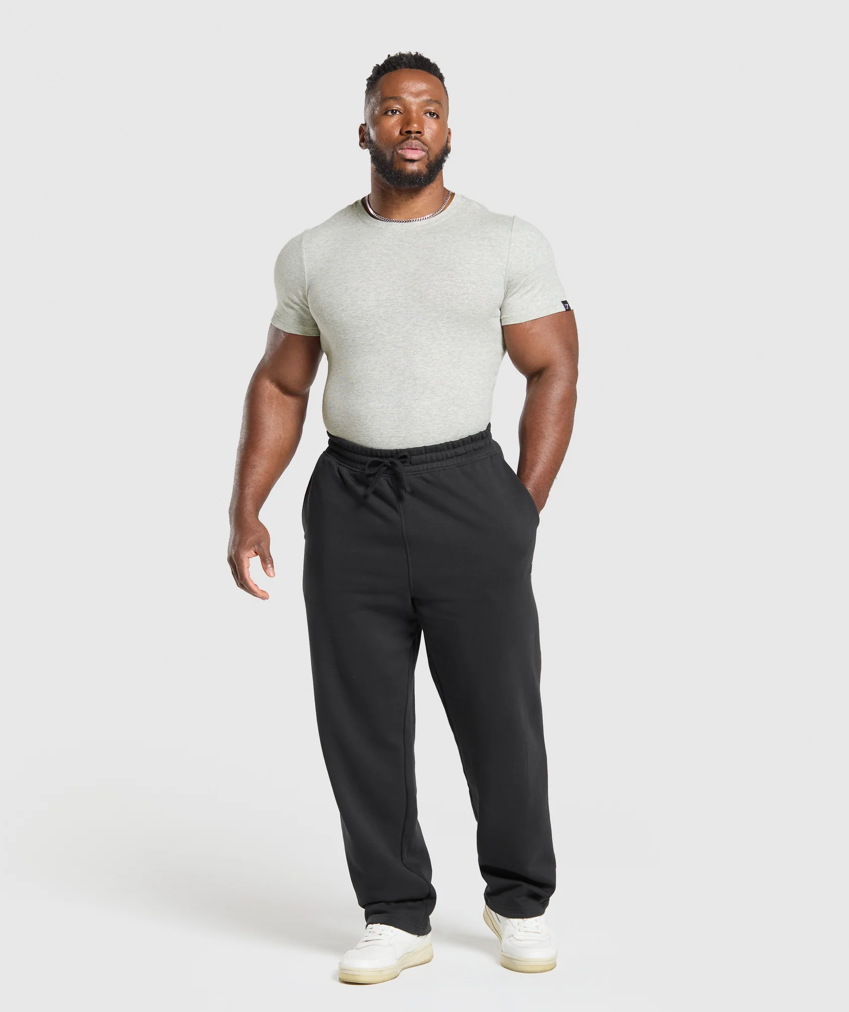 Gymshark Ribbed T-Shirt - Stone Grey Marl - Image 5