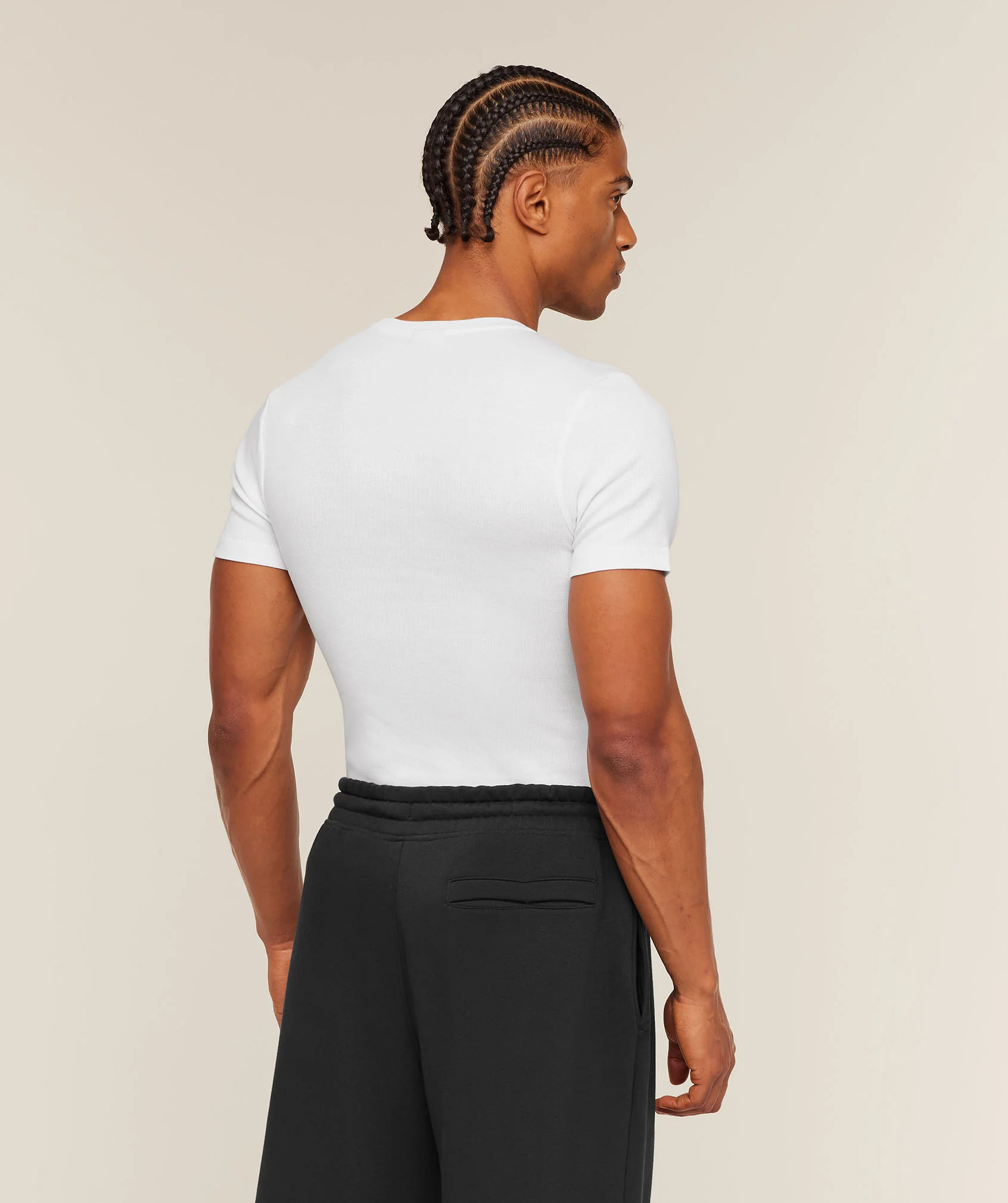 Gymshark Ribbed T-Shirt - White - Image 2