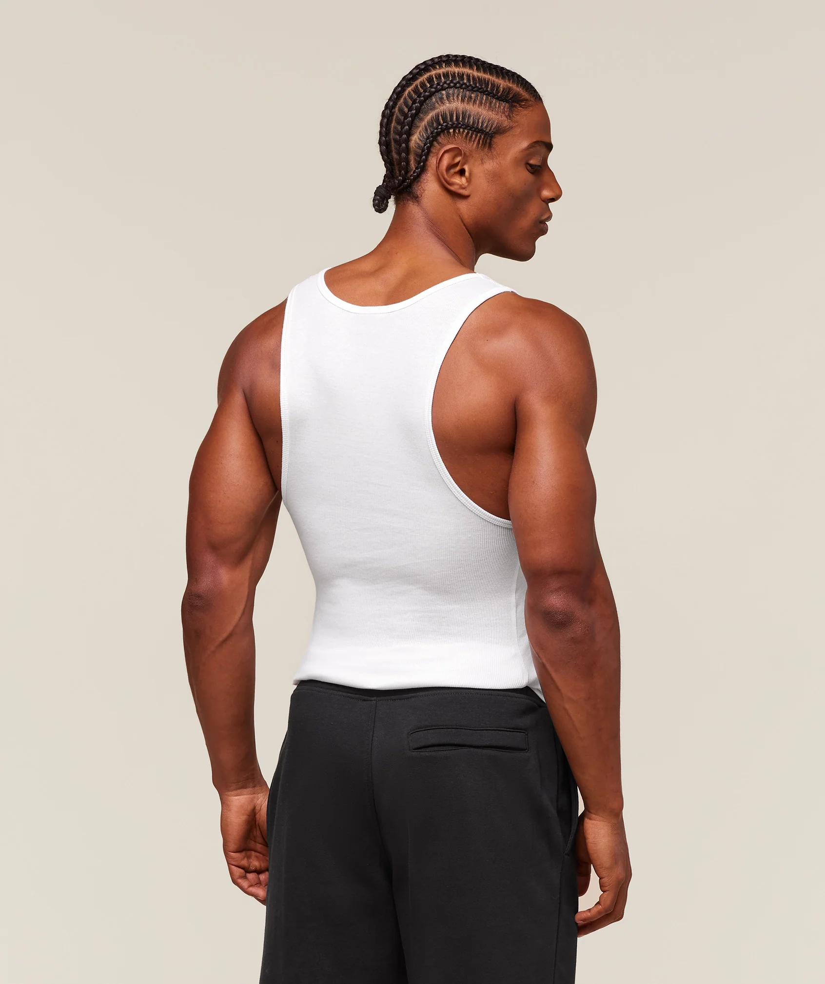 Gymshark Ribbed Tank 1PK - White - Image 3