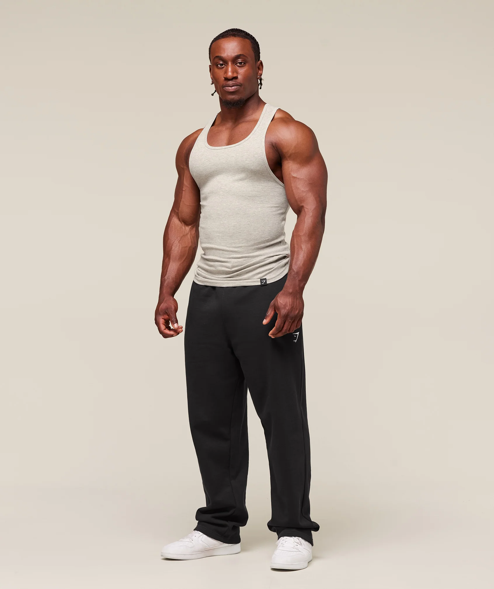 Gymshark Ribbed Tank 3pk - White/Black/Stone Grey Marl - Image 5