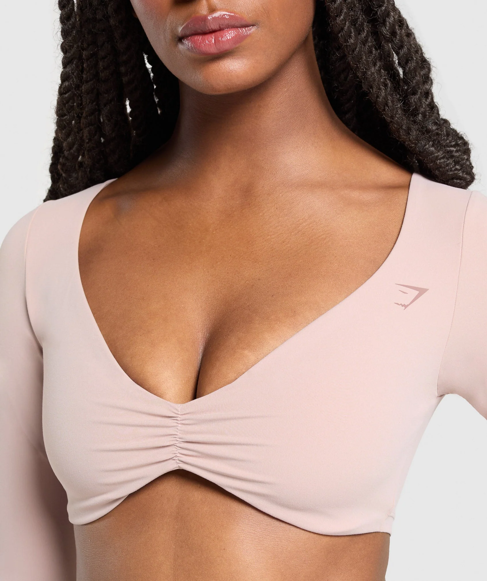 Gymshark Ruched Long Sleeve Top - Muted Pink - Image 5