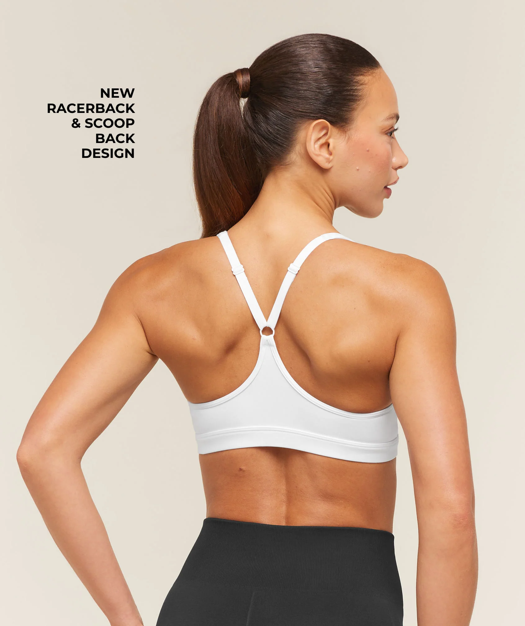 Gymshark Ruched Sports Bra 2.0 - White - Image 3